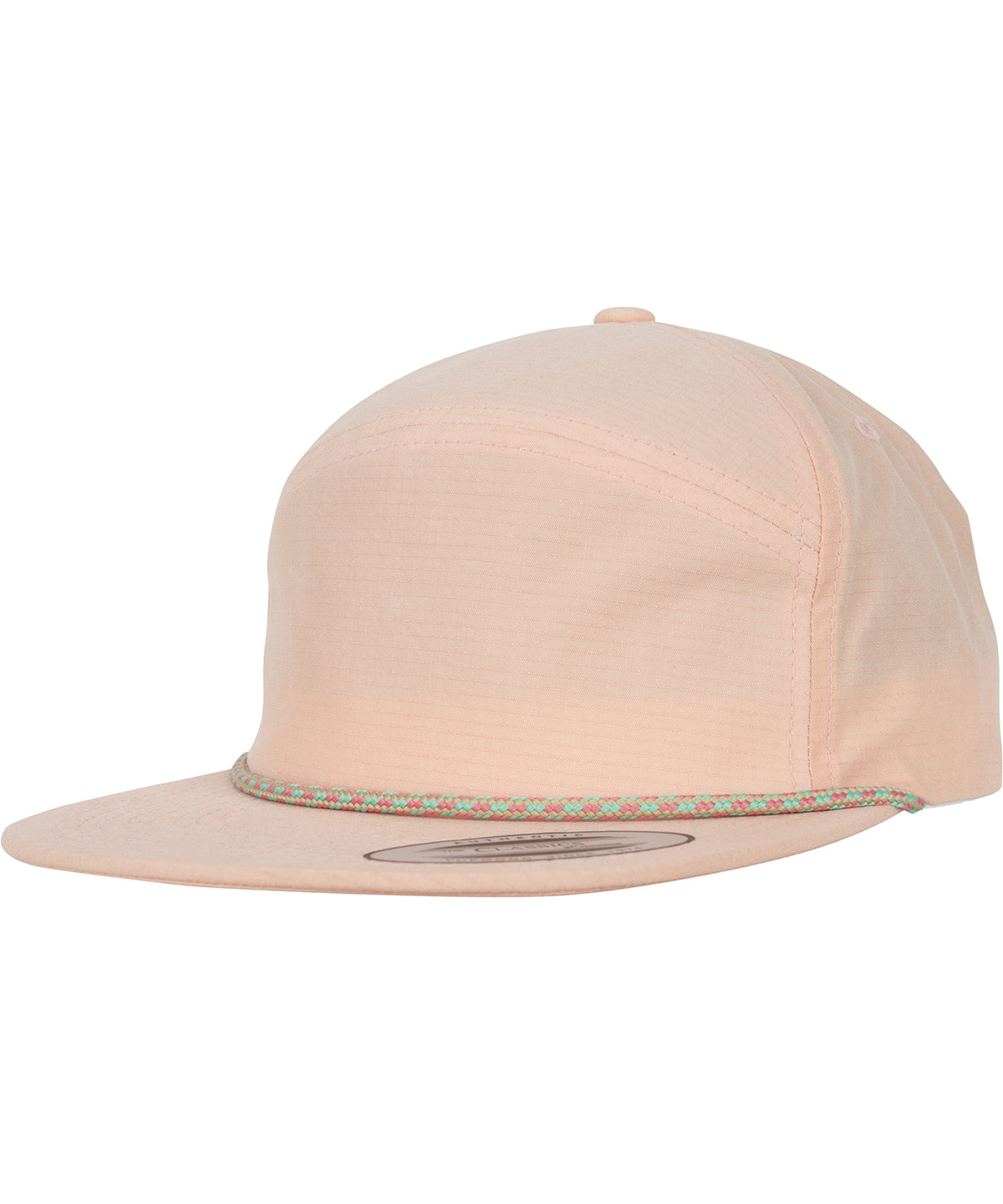 Peach - Colour braid jockey cap (7005CB) - GarmentEmbroidery