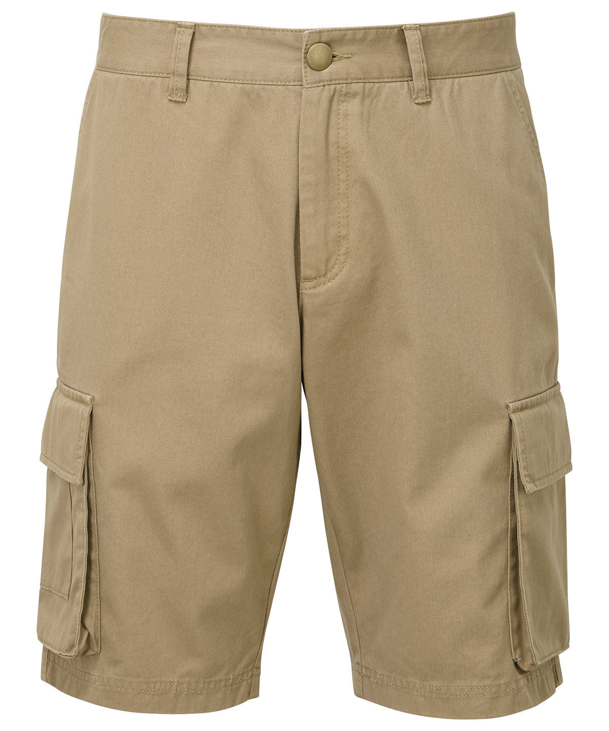 Khaki - Men's cargo shorts - GarmentEmbroidery