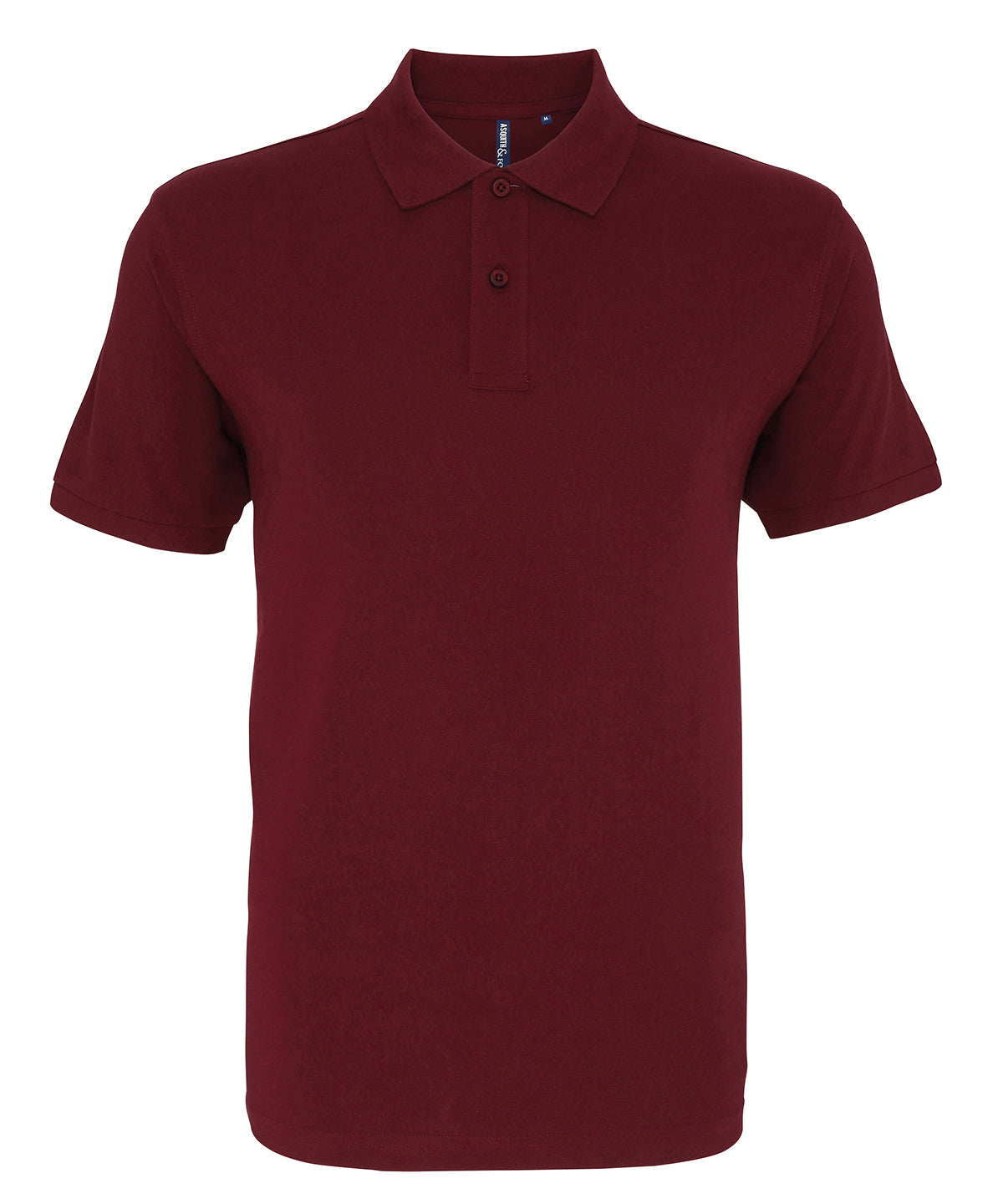 Burgundy - Men's organic polo - GarmentEmbroidery