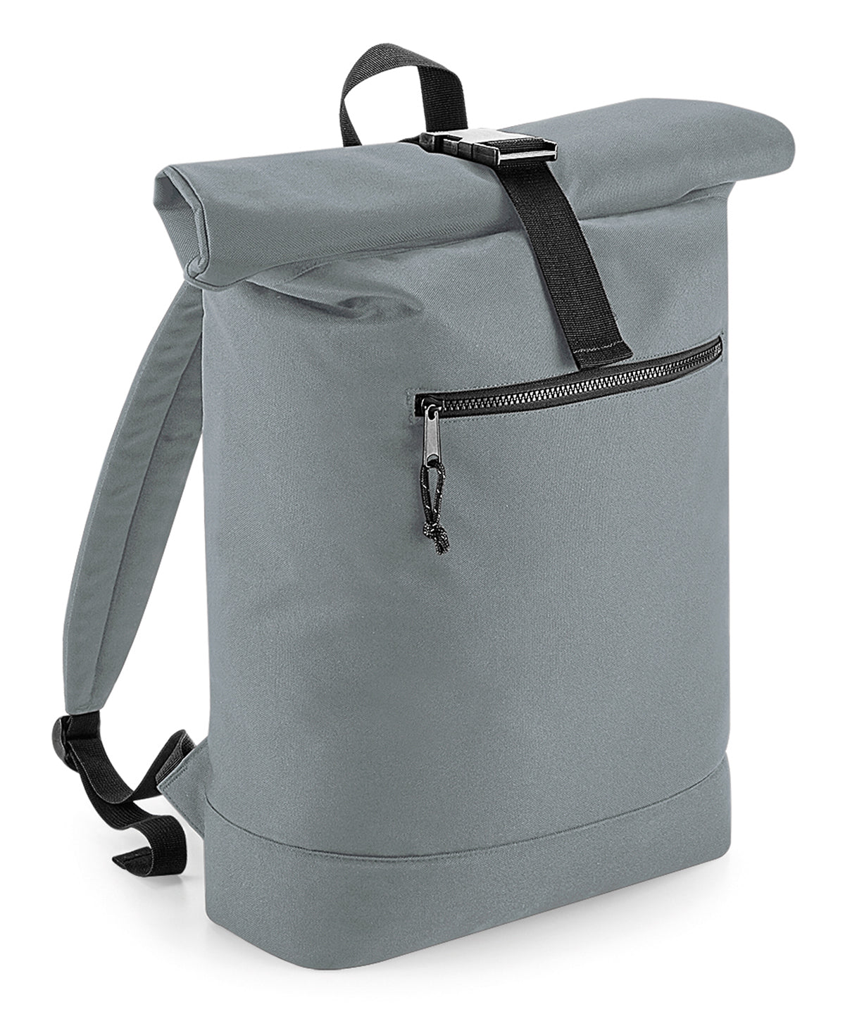 Pure Grey - Recycled rolled-top backpack - GarmentEmbroidery