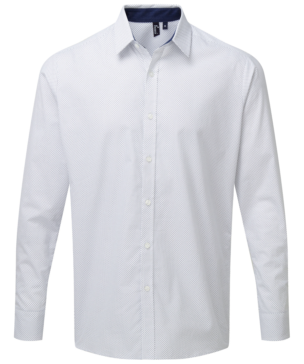 Dots - Denim pindot long sleeve shirt - GarmentEmbroidery