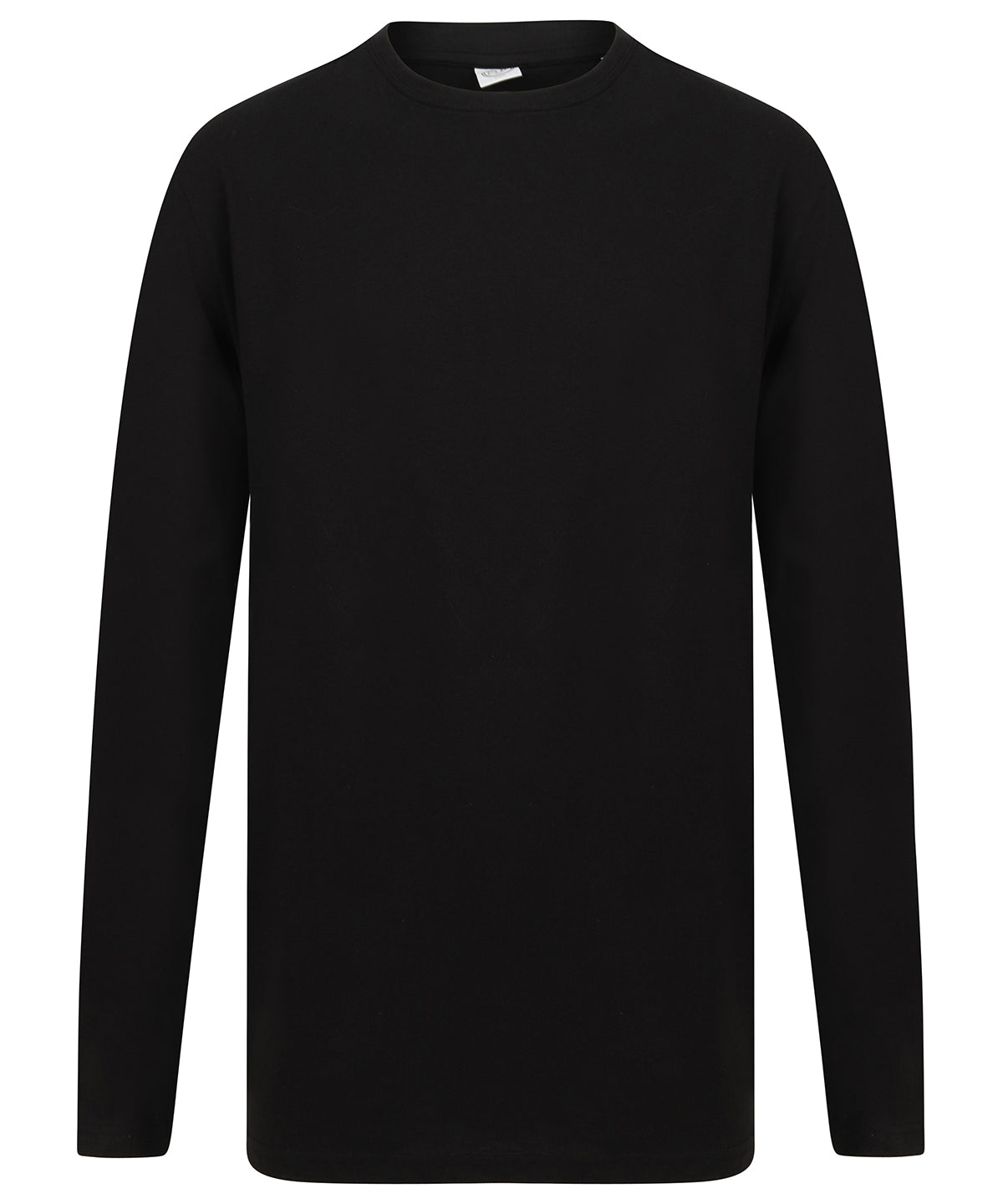 Black - Long-sleeved longline T - GarmentEmbroidery