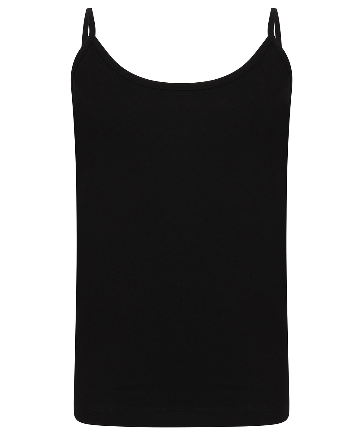 Black - Kids feel good stretch spaghetti vest - GarmentEmbroidery