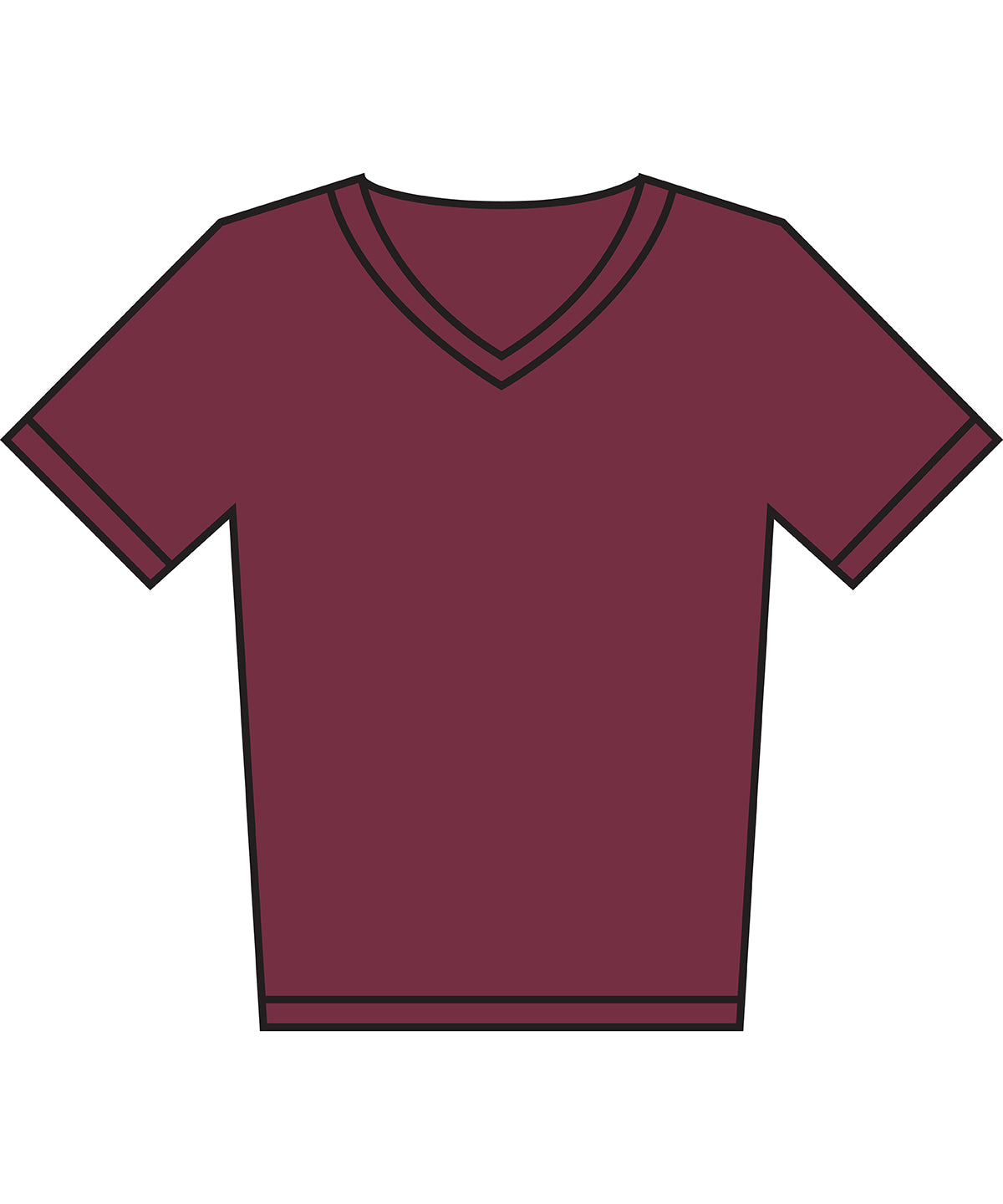 Burgundy - Stanley Presenter v-neck t-shirt (STTM562) - GarmentEmbroidery
