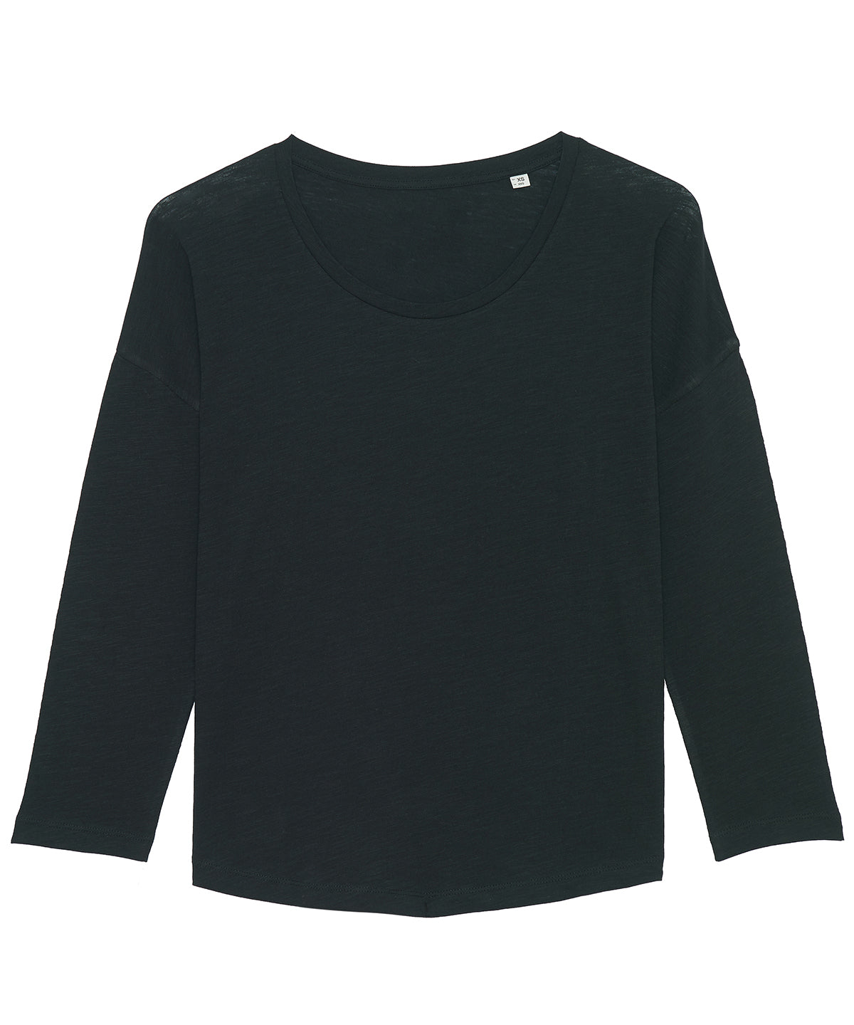 Black - Women's Stella Waver slub women's ¾ sleeve dropped shoulder t-shirt (STTW114) - GarmentEmbroidery