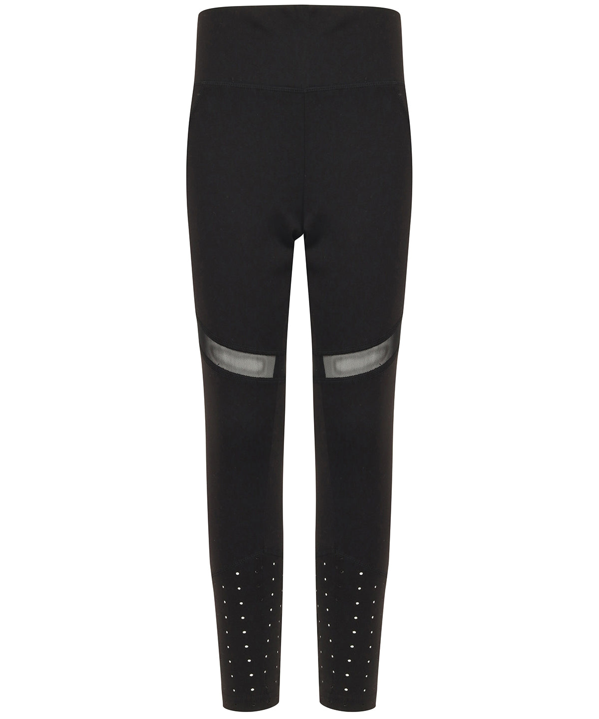 Black - Kids panelled leggings - GarmentEmbroidery
