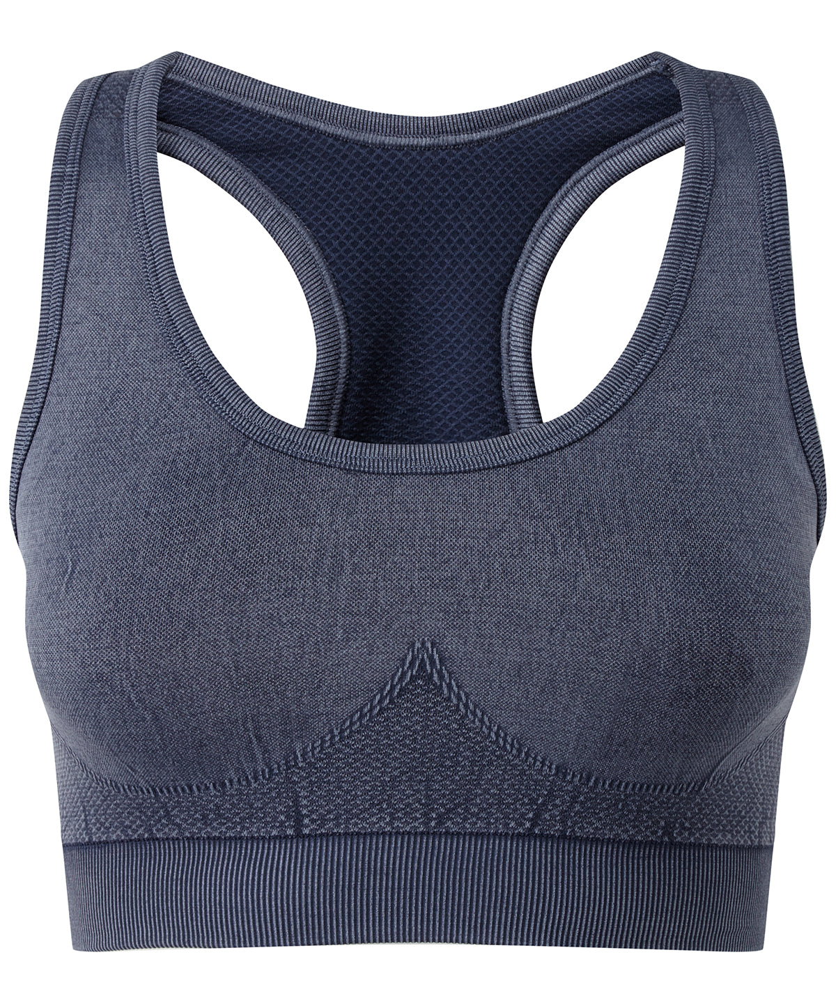 Indigo Denim - TriDri® seamless '3D fit' multi-sport denim look bra - GarmentEmbroidery