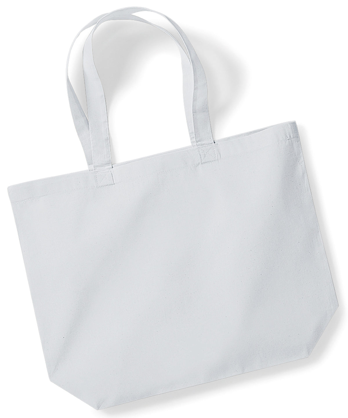 Light Grey - Organic premium cotton maxi tote - GarmentEmbroidery