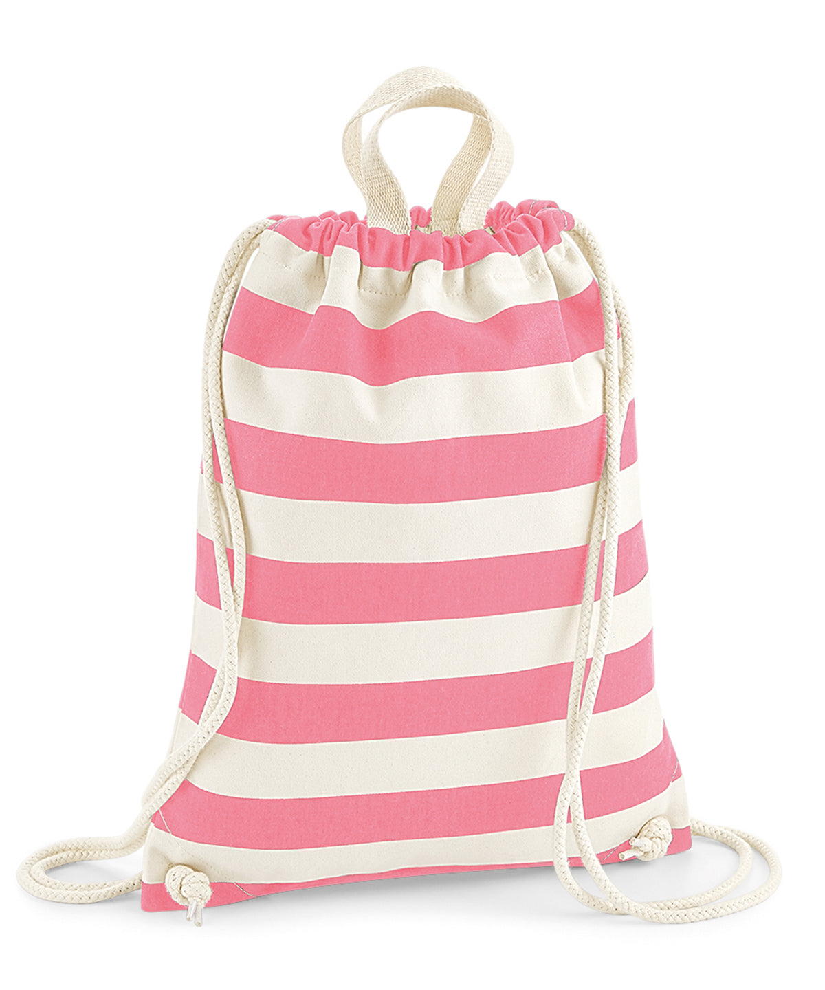 Natural/Pink - Nautical gymsac - GarmentEmbroidery