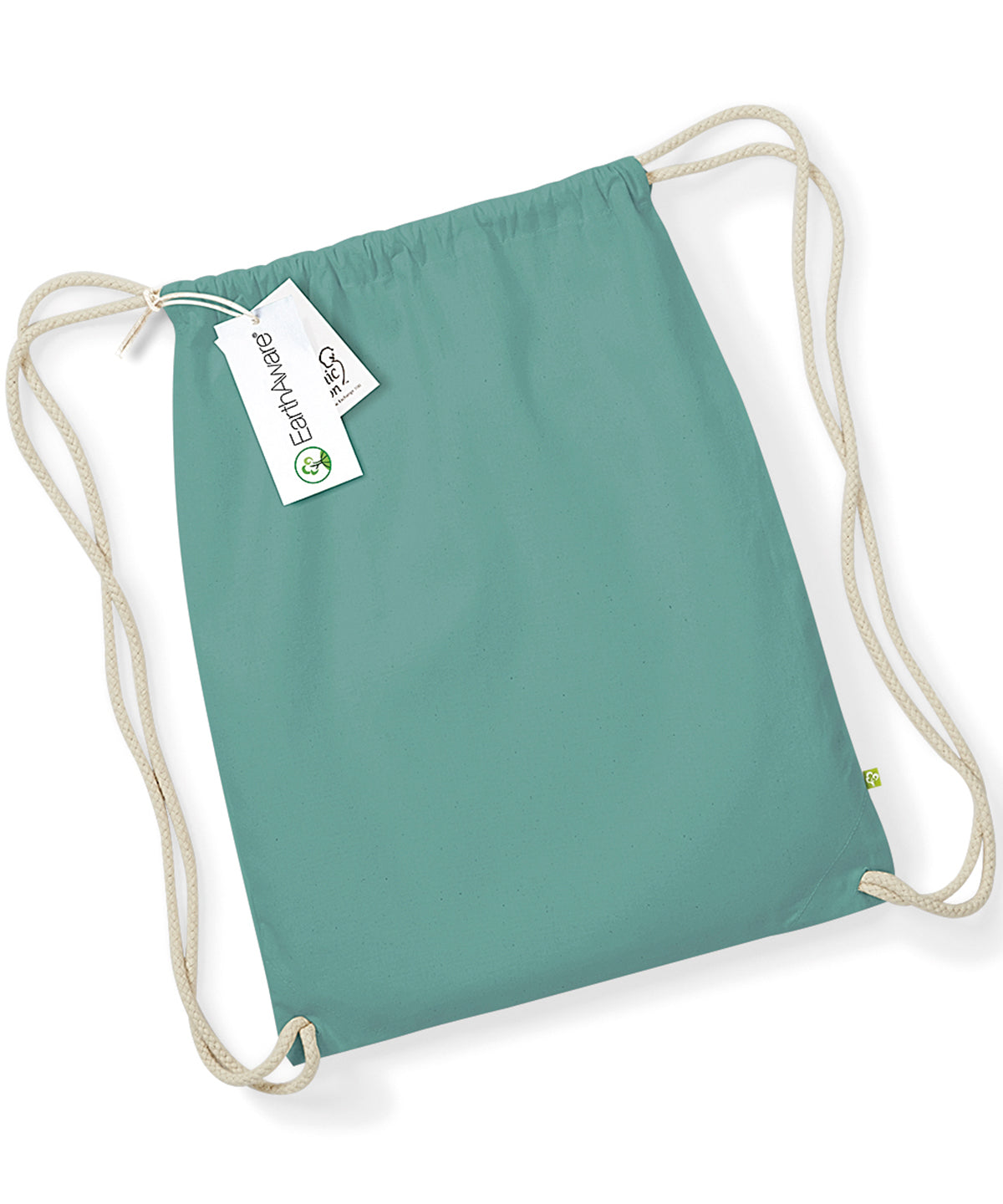 Sage Green - EarthAware® organic gymsac - GarmentEmbroidery