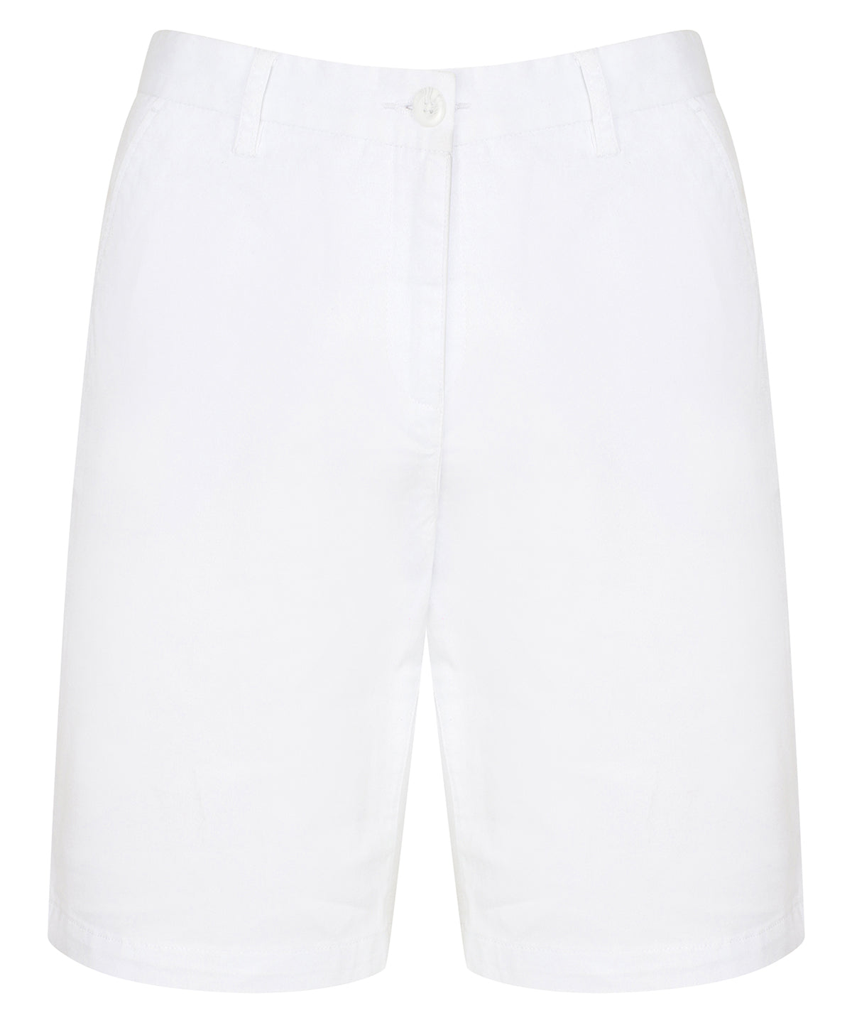 White - Stretch chino shorts - GarmentEmbroidery