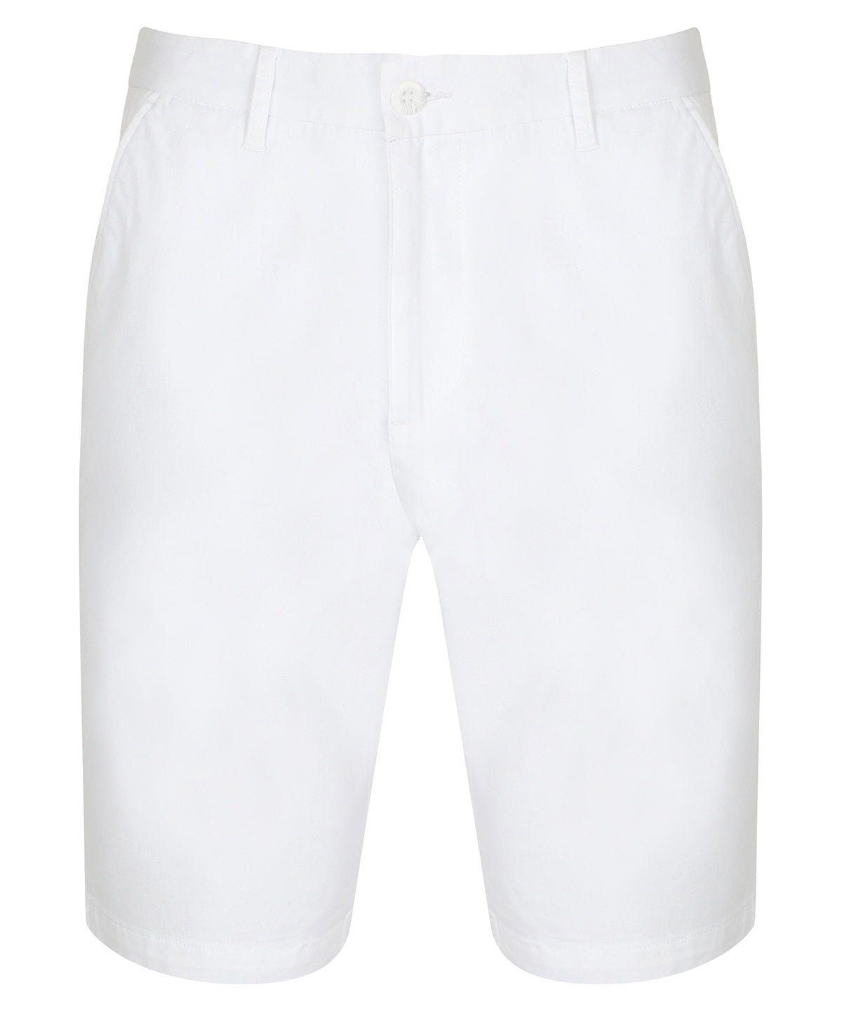 White - Women's stretch chino shorts - GarmentEmbroidery