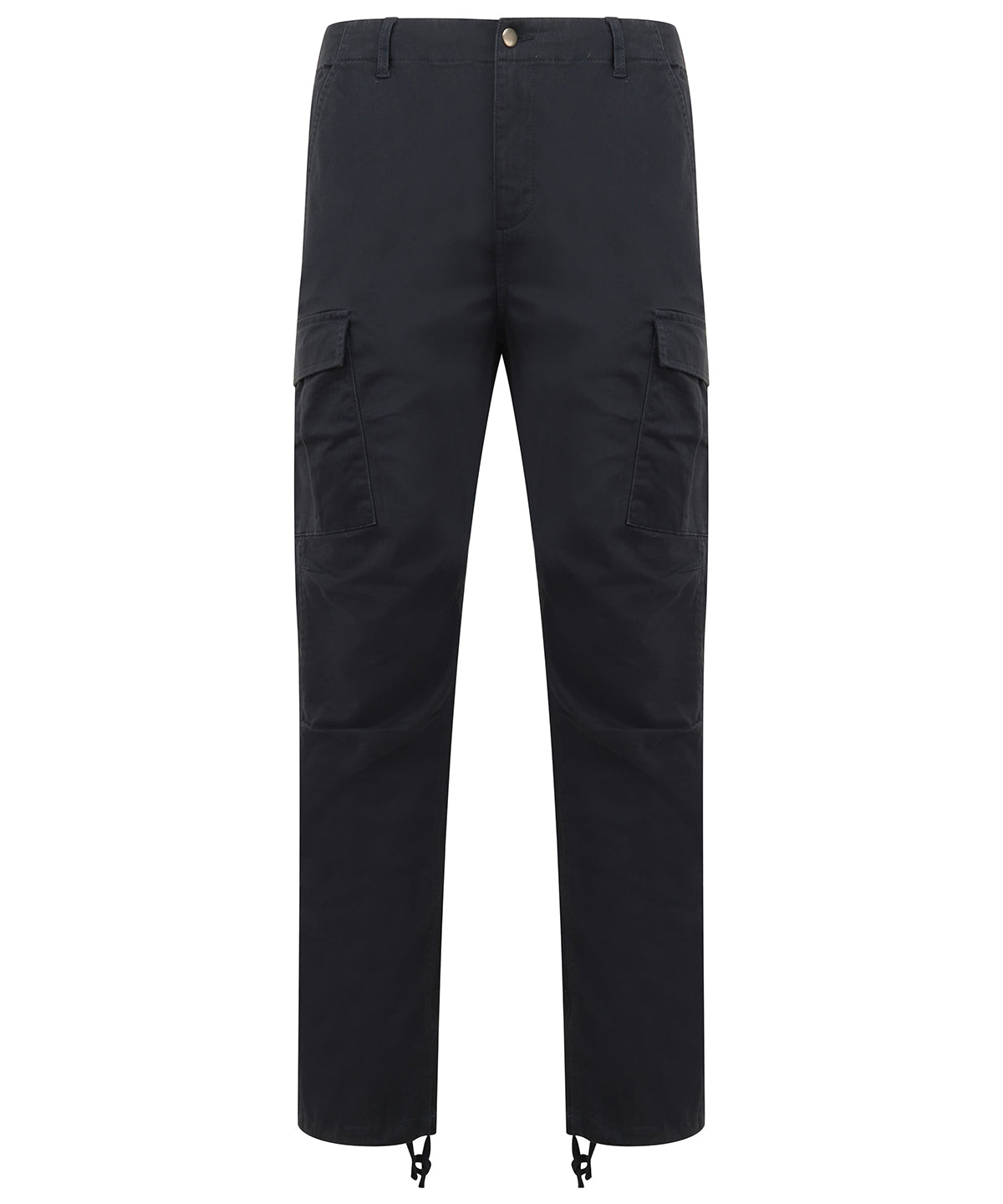 Navy - Stretch cargo trousers - GarmentEmbroidery