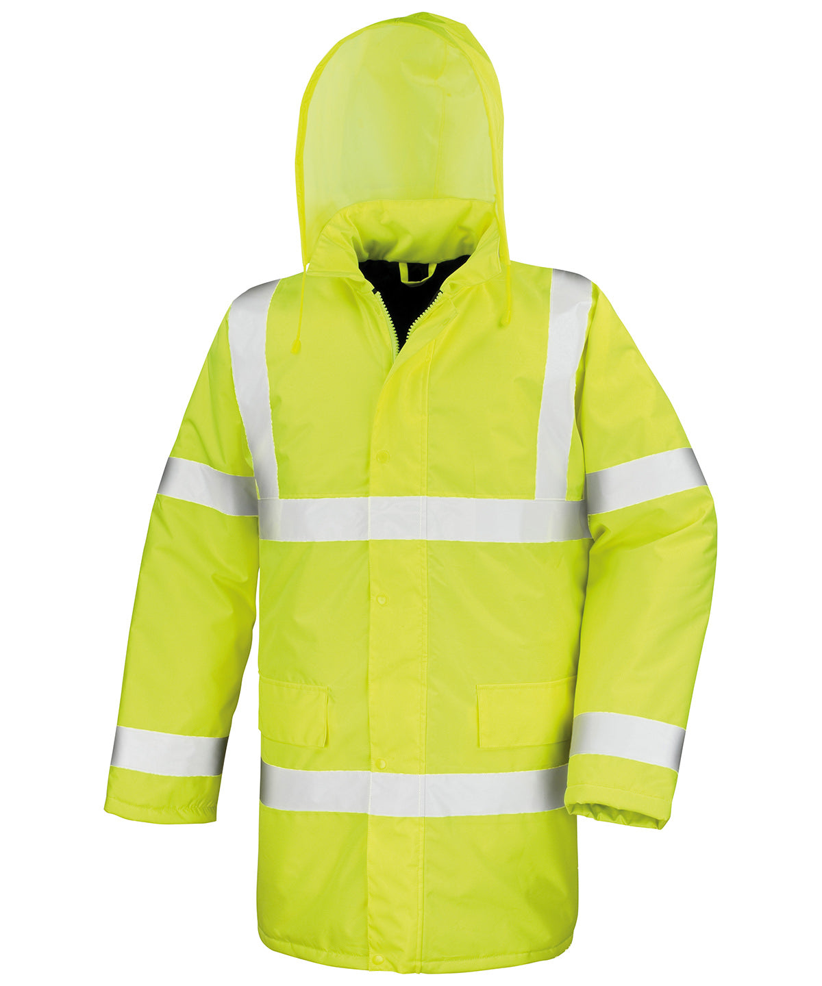 Hi-Viz Yellow - Core safety high-viz coat - GarmentEmbroidery