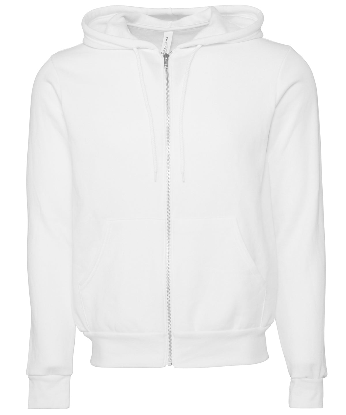DTG White - Unisex polycotton fleece full-zip hoodie - GarmentEmbroidery