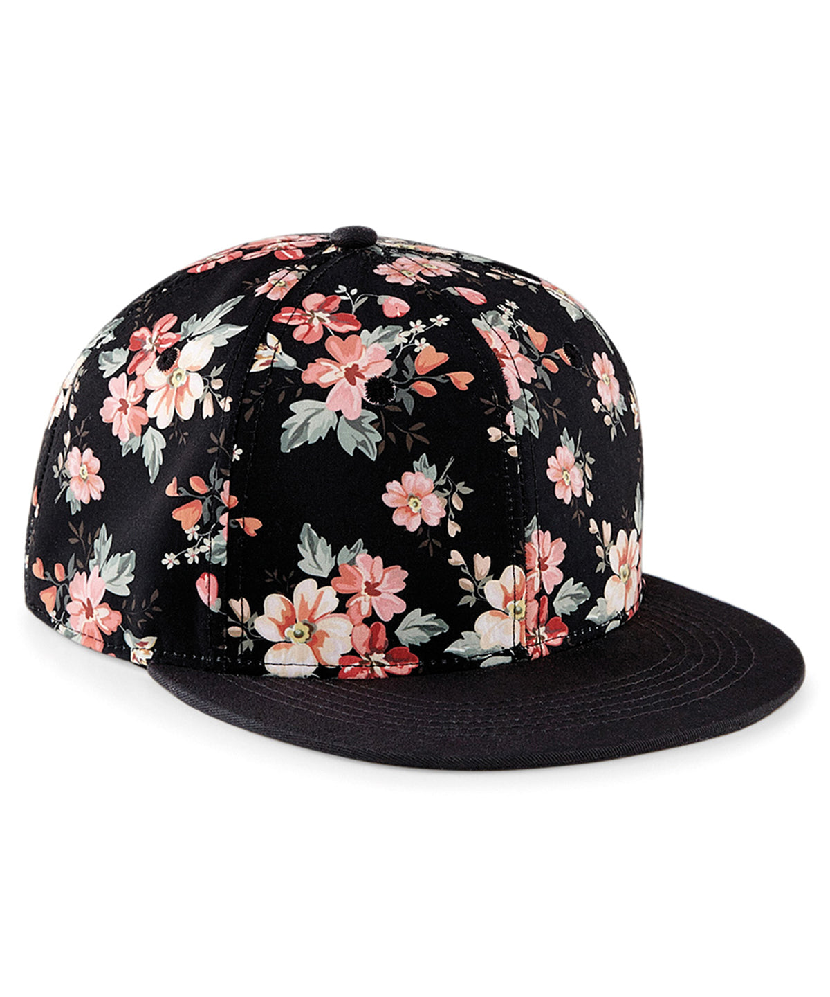 Faded Floral/Black - Graphic snapback - GarmentEmbroidery