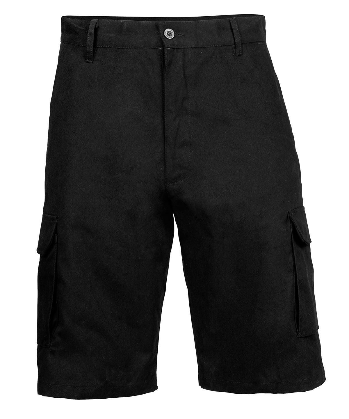 Black - Cotton cargo shorts - GarmentEmbroidery