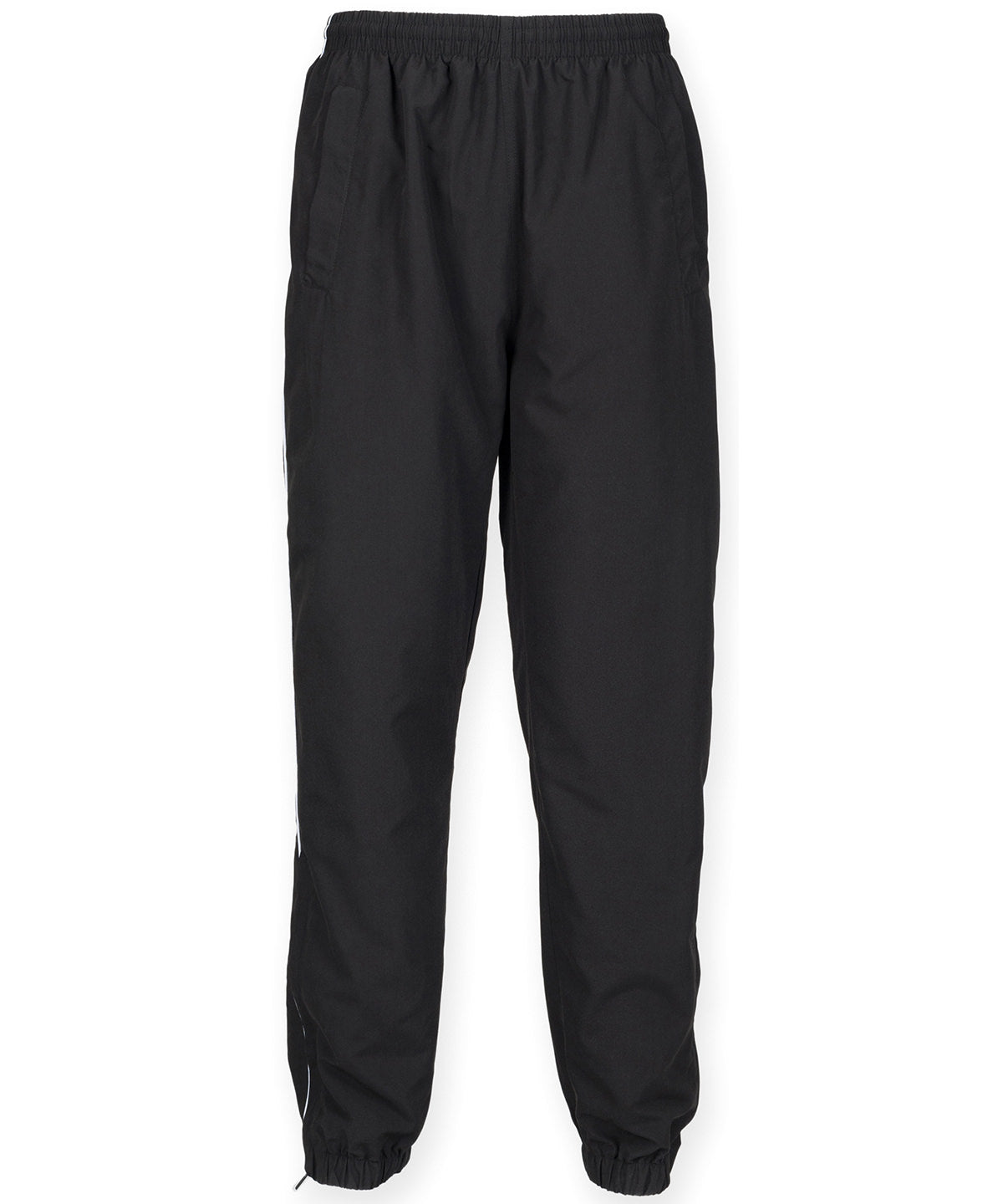 Black/White piping - Kids start-line track bottoms - GarmentEmbroidery