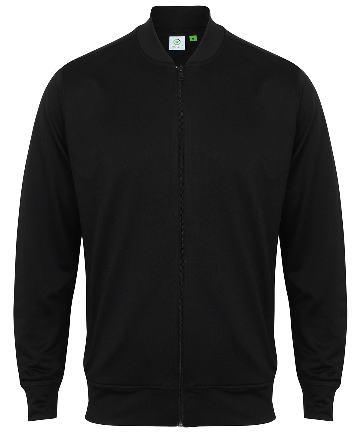 Grey Marl - Track top with baseball rib collar - GarmentEmbroidery
