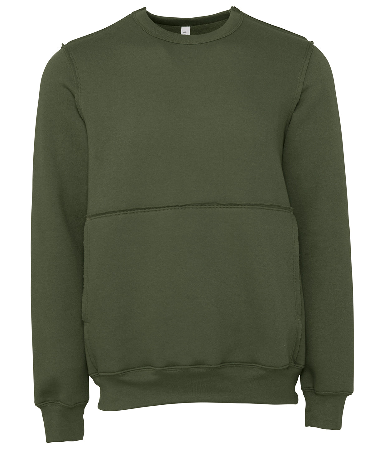 Military Green - Unisex raw-seam crew pullover - GarmentEmbroidery