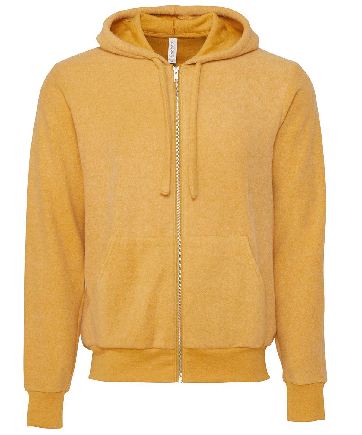 Heather Mustard - Unisex sueded fleece full-zip hoodie - GarmentEmbroidery