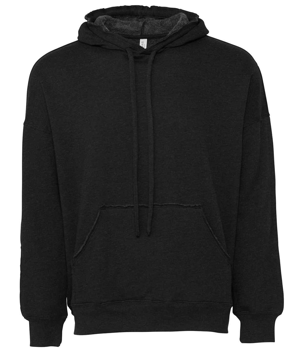 Black Heather - Unisex raw-seam hoodie - GarmentEmbroidery