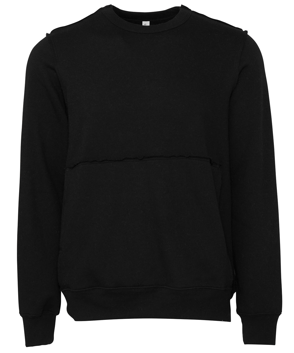 Black - Unisex raw-seam crew pullover - GarmentEmbroidery