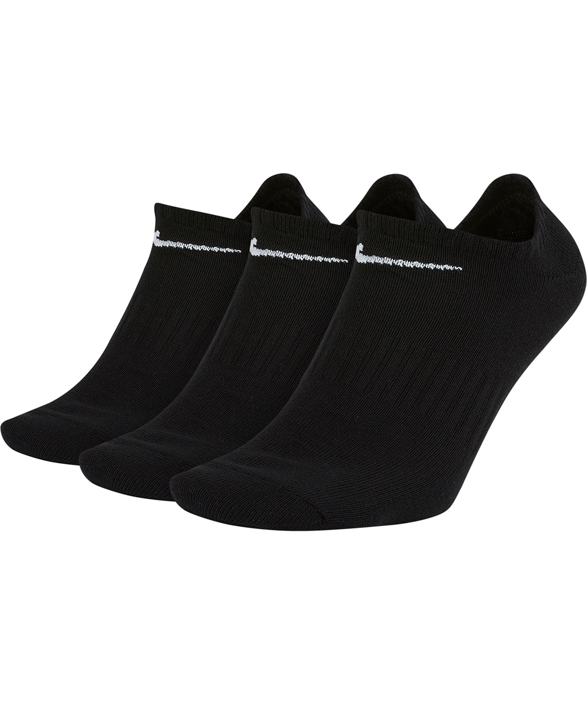 Black - Nike everyday lightweight no-show sock (3 pairs) - GarmentEmbroidery