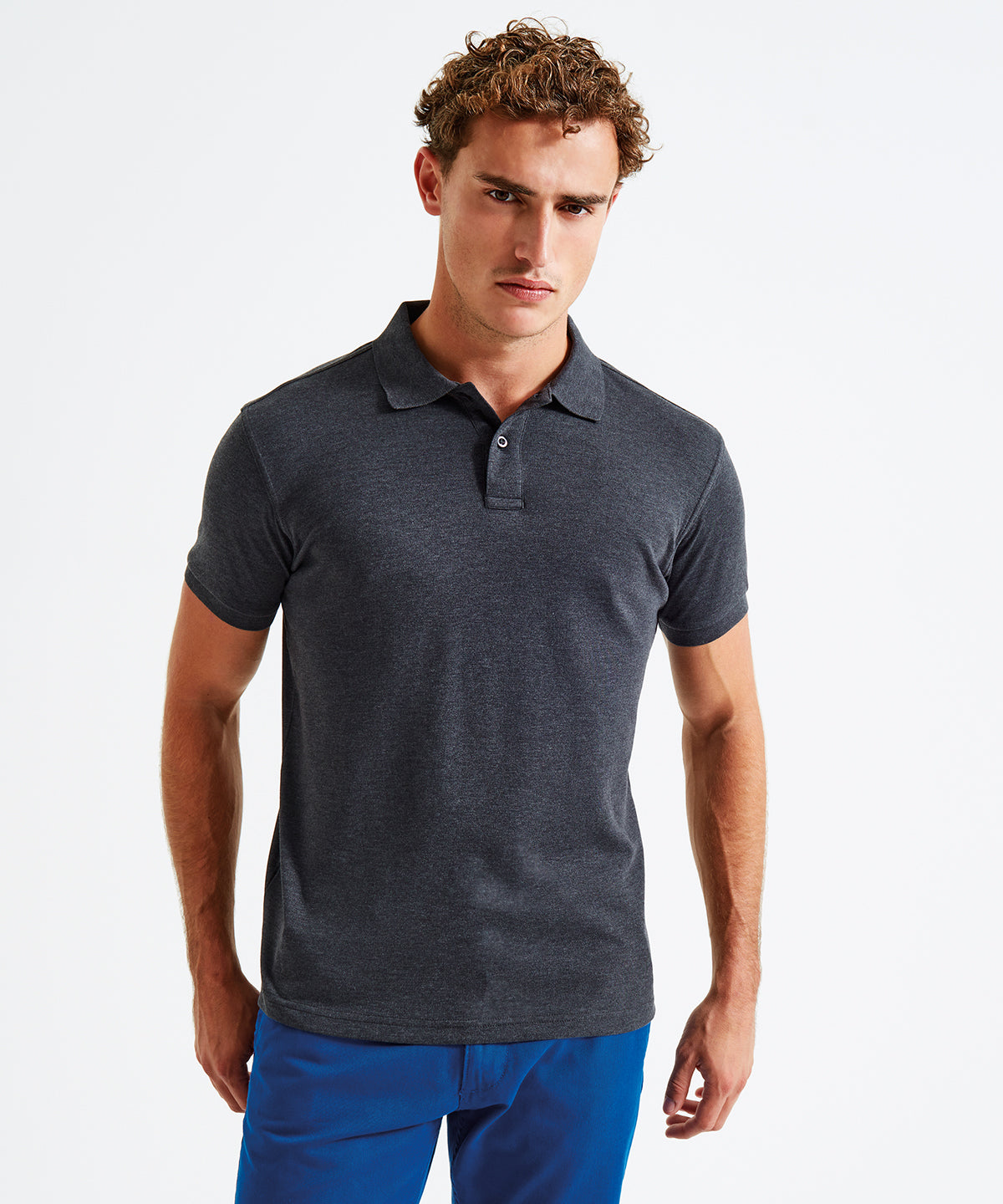 Turquoise - Men's super smooth knit polo - GarmentEmbroidery