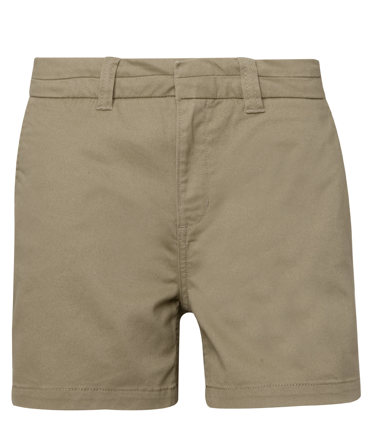 Khaki - Women's chino shorts - GarmentEmbroidery