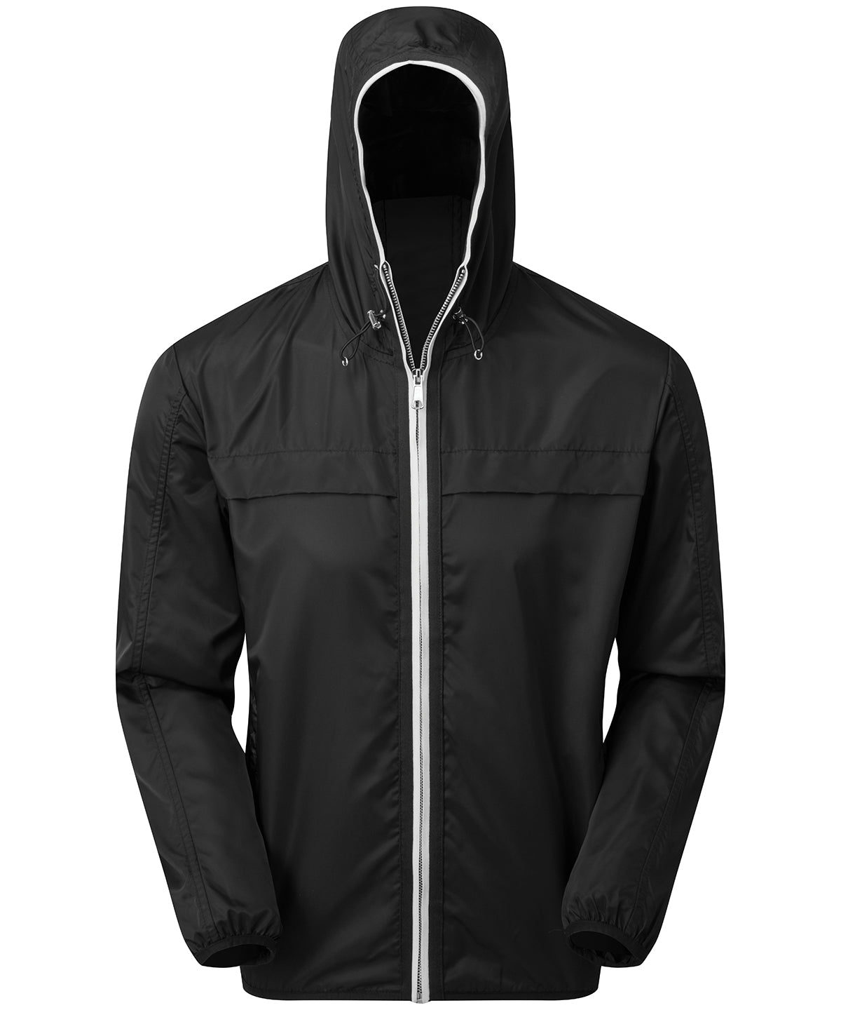 Black/White - Men's lightweight shell jacket - GarmentEmbroidery