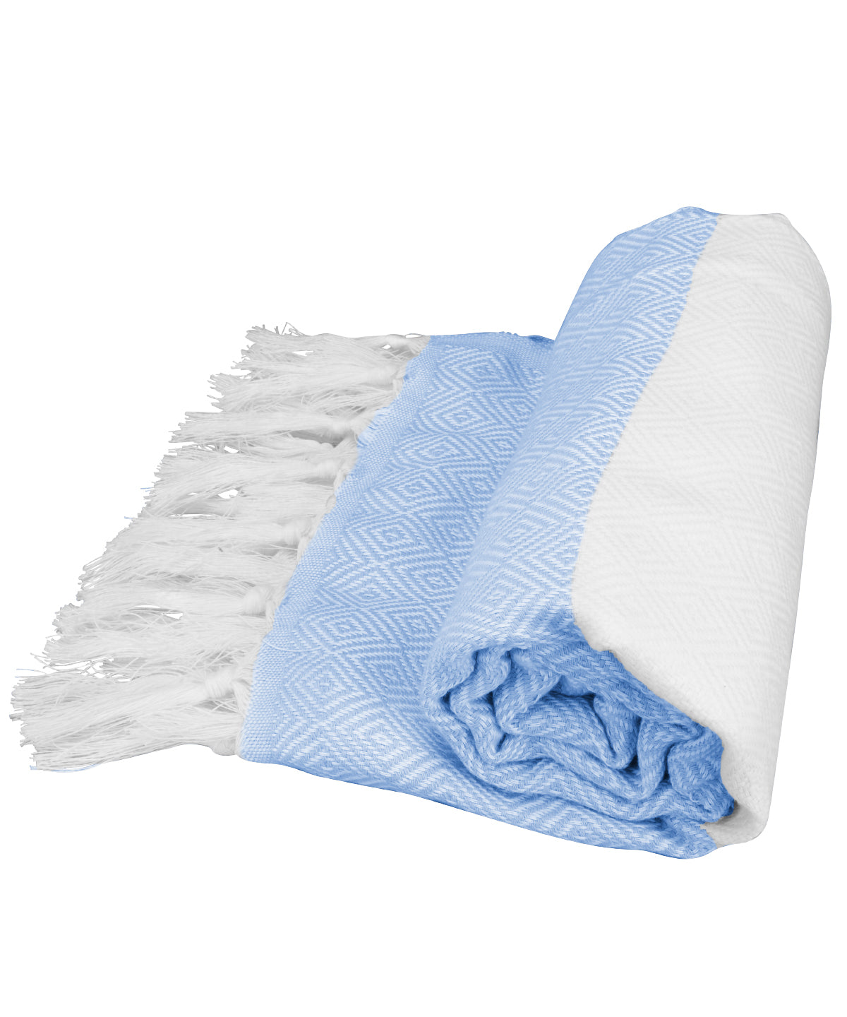 White/Light Blue - ARTG® Hamamzz® marmaris towel - GarmentEmbroidery