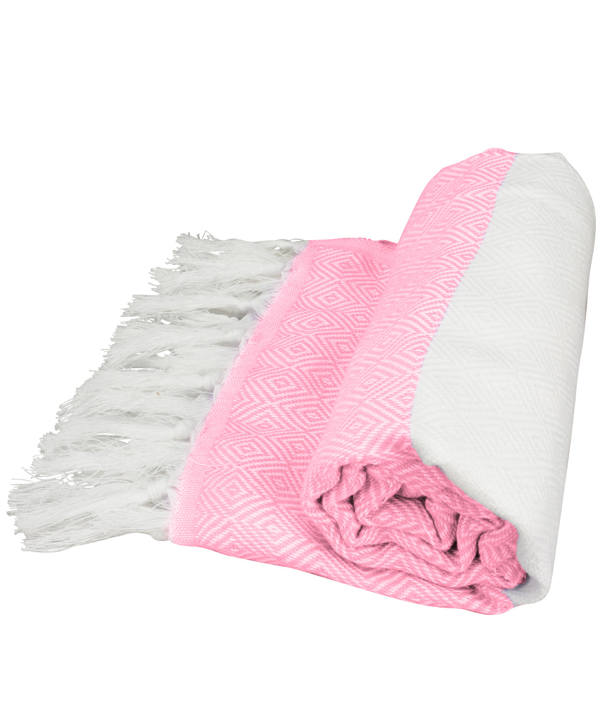 White/Light Pink - ARTG® Hamamzz® marmaris towel - GarmentEmbroidery