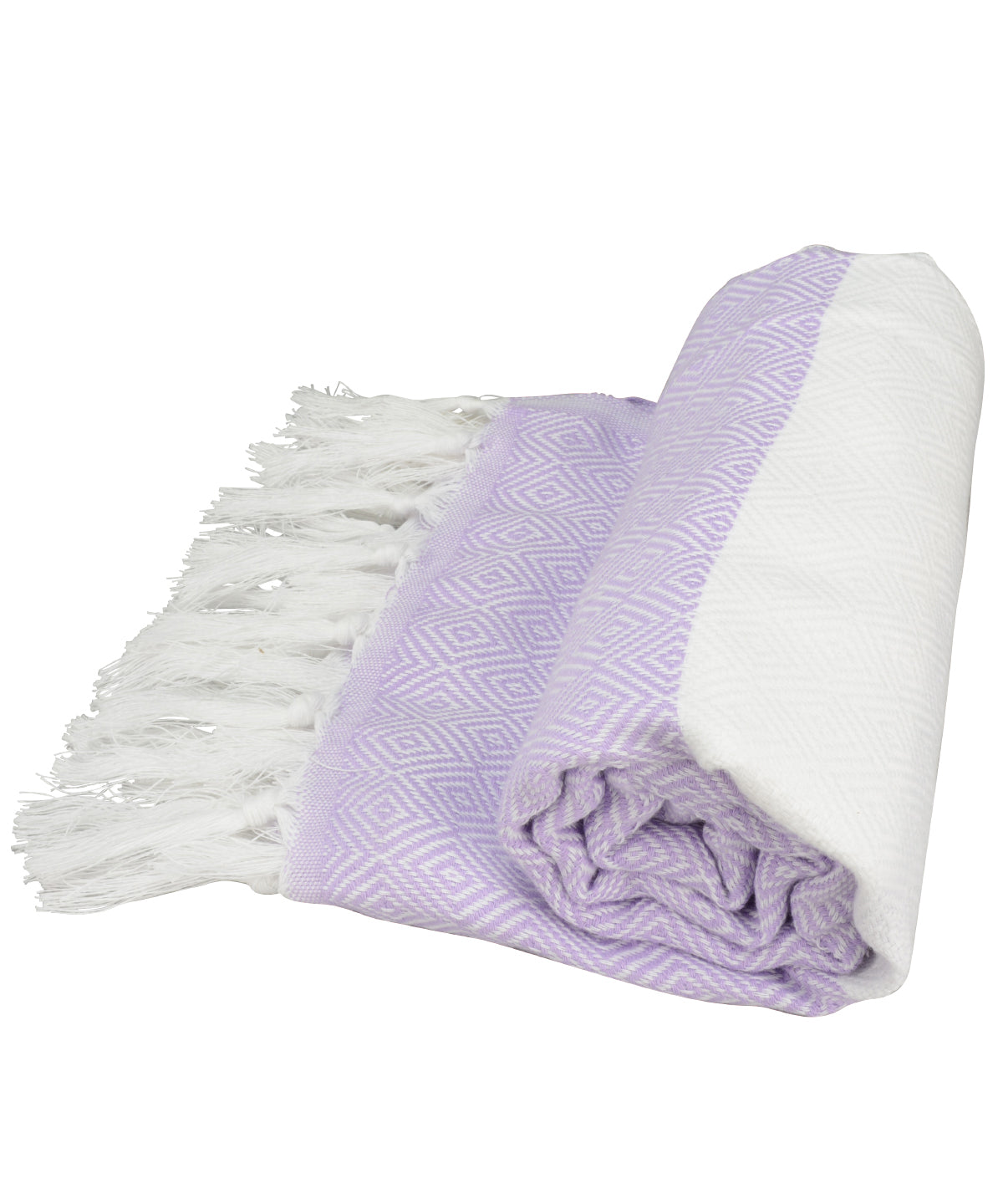 White/Light Purple - ARTG® Hamamzz® marmaris towel - GarmentEmbroidery