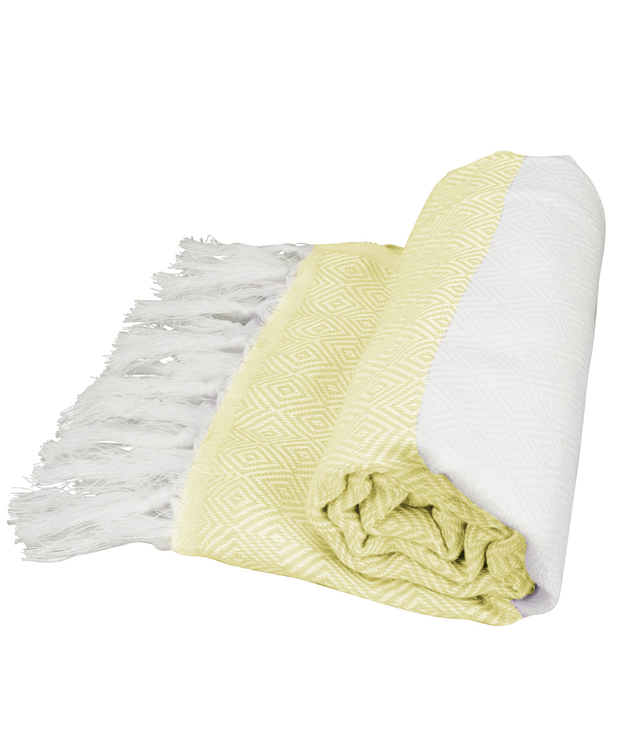 White/Light Yellow - ARTG® Hamamzz® marmaris towel - GarmentEmbroidery