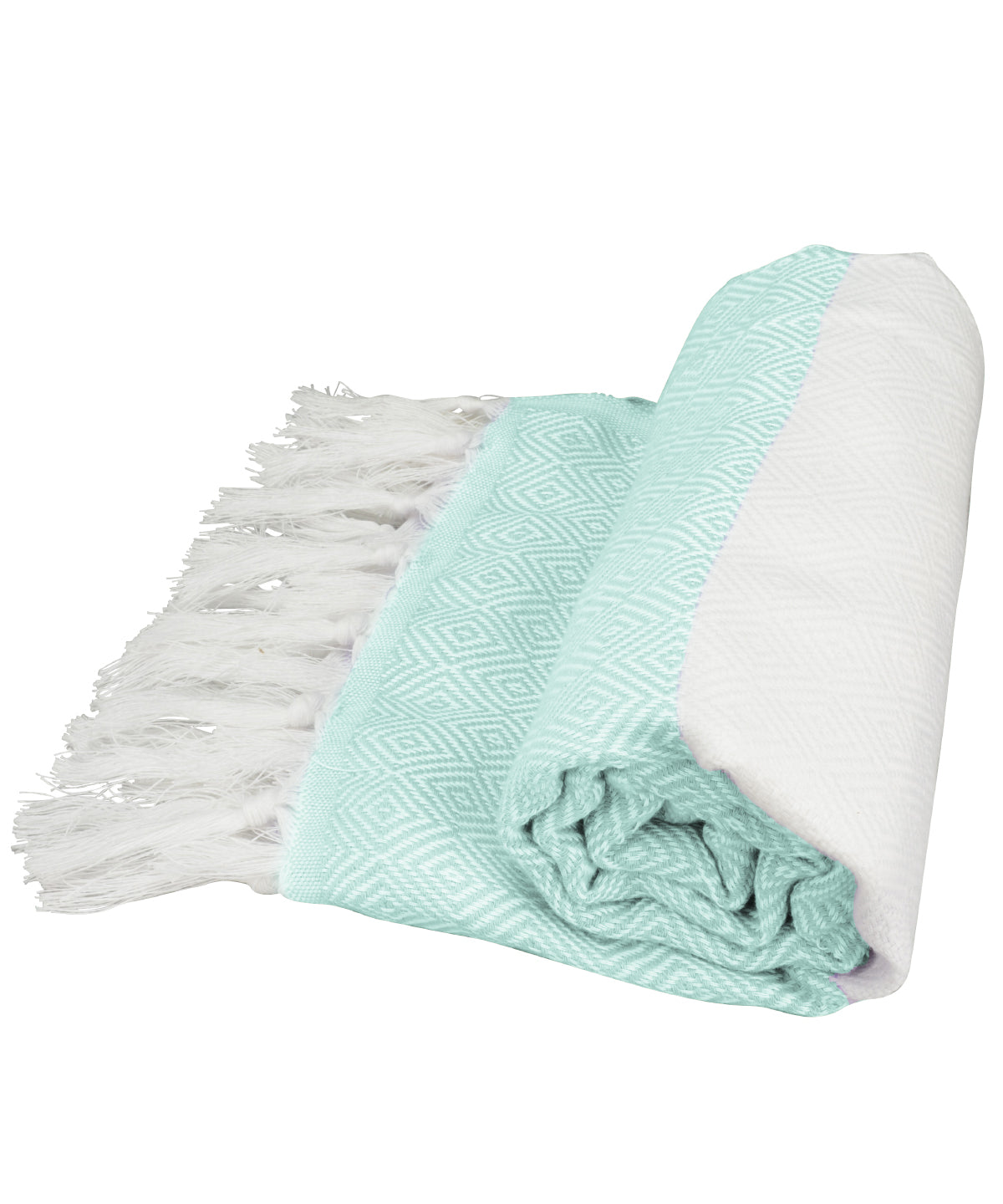 White/Mint Green - ARTG® Hamamzz® marmaris towel - GarmentEmbroidery