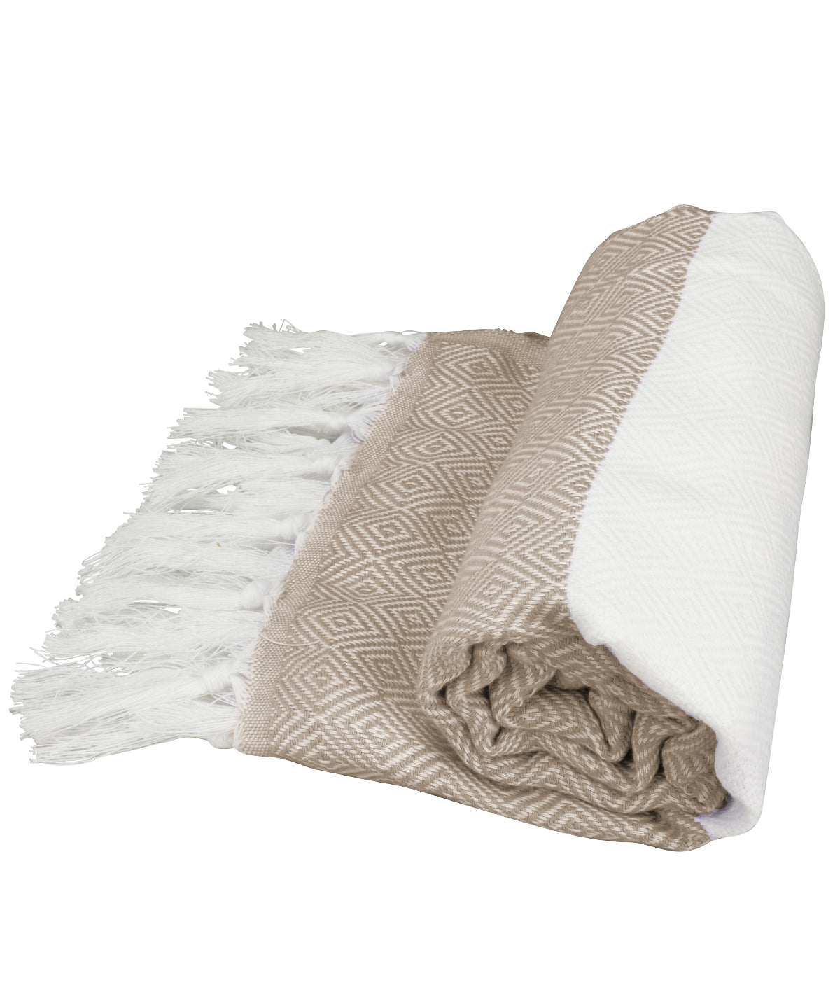 White/Sand - ARTG® Hamamzz® marmaris towel - GarmentEmbroidery