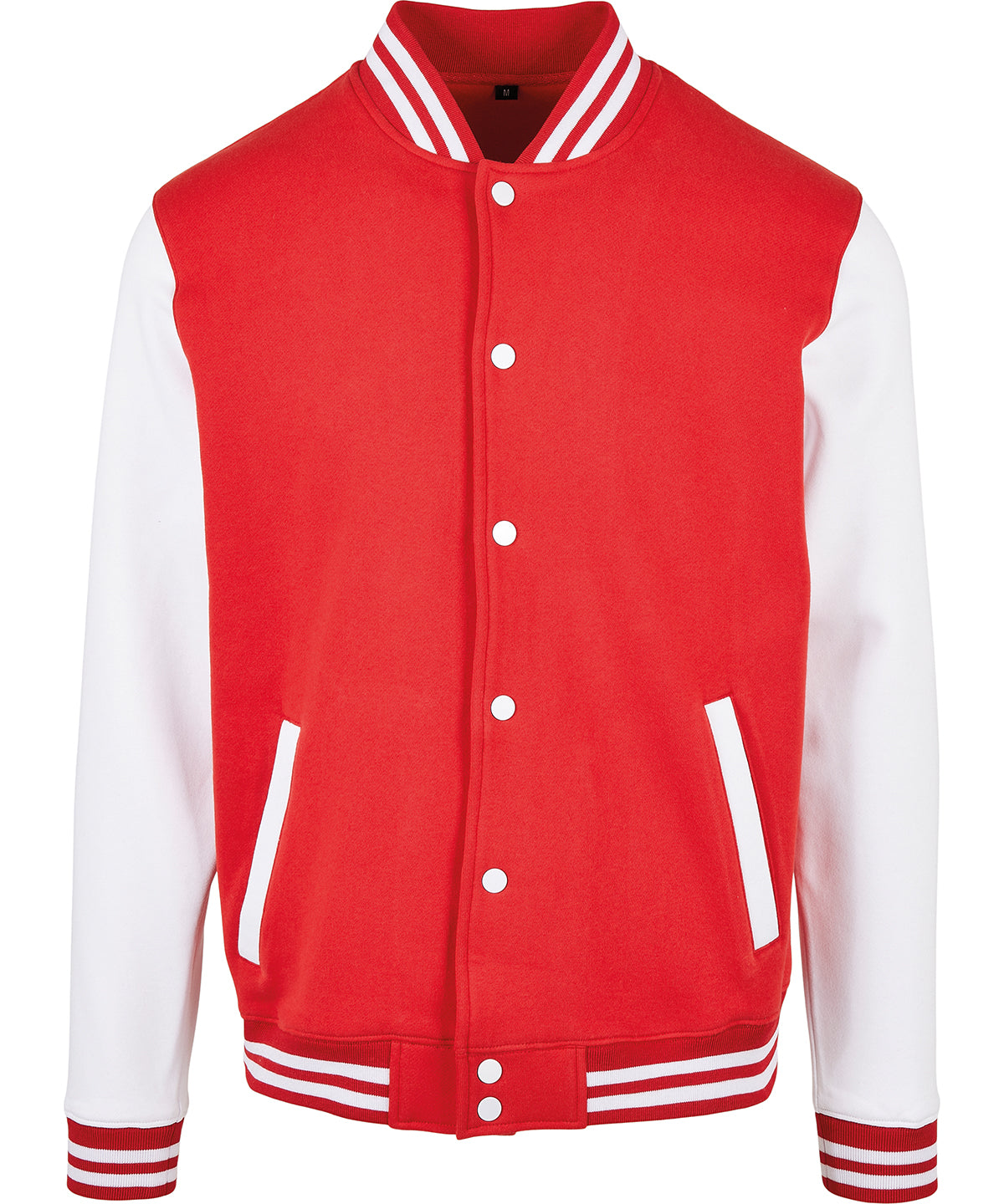 Red/White - Basic college jacket - GarmentEmbroidery