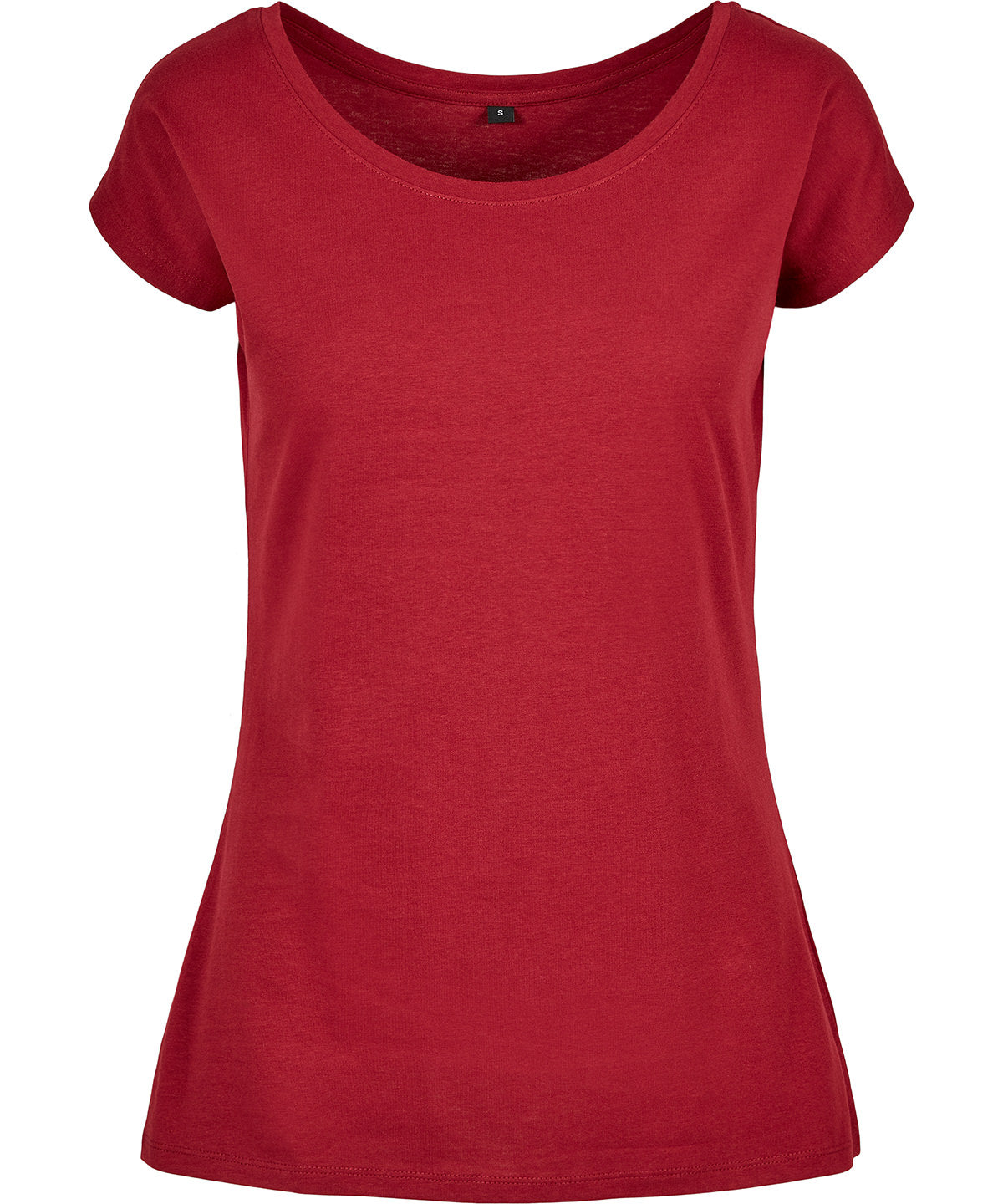 Burgundy - Women's wide neck tee - GarmentEmbroidery