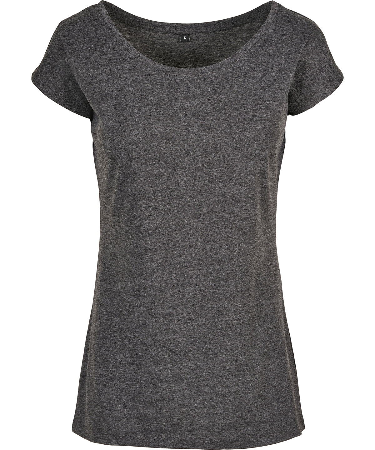 Charcoal - Women's wide neck tee - GarmentEmbroidery
