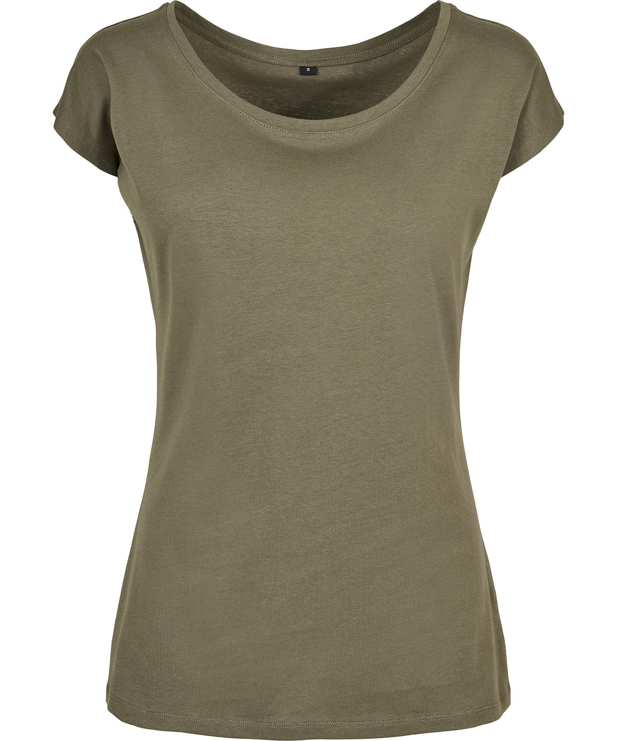 Olive - Women's wide neck tee - GarmentEmbroidery