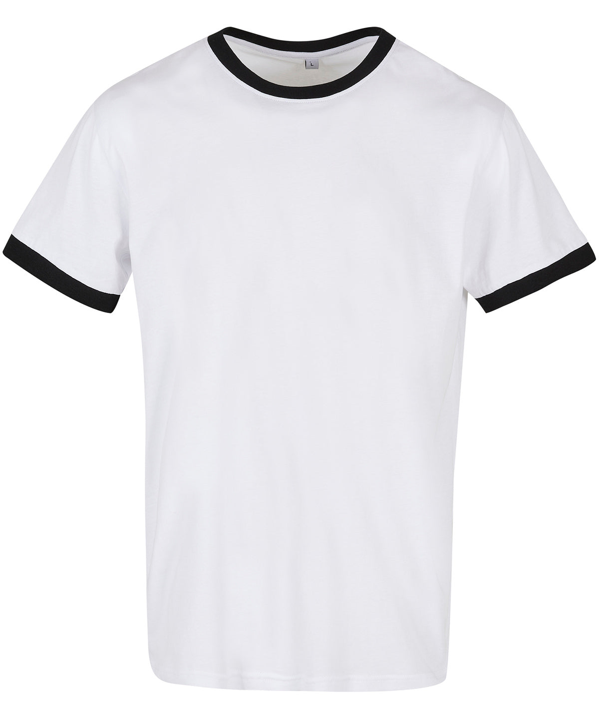 White/Black - Ringer tee - GarmentEmbroidery