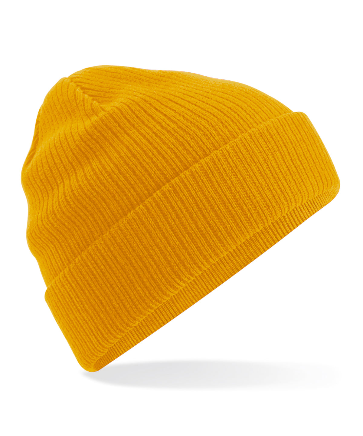 Mustard - Organic cotton beanie - GarmentEmbroidery