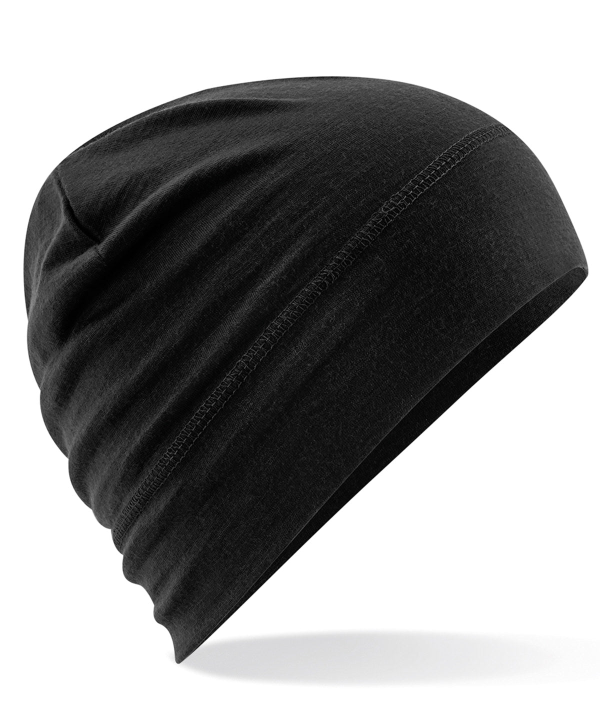 Black - Merino beanie - GarmentEmbroidery
