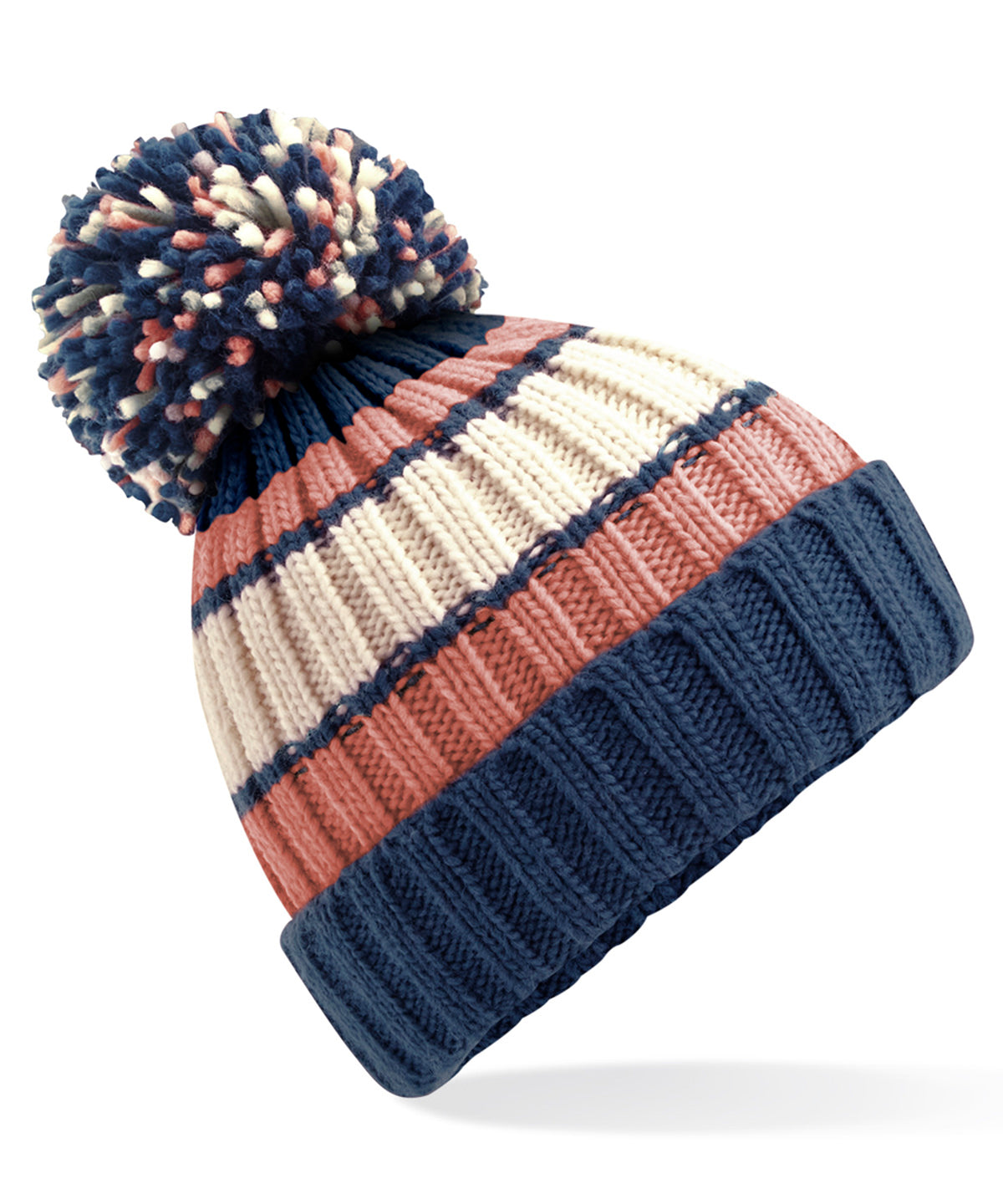 Marshmallow Sundae - Hygge striped beanie - GarmentEmbroidery