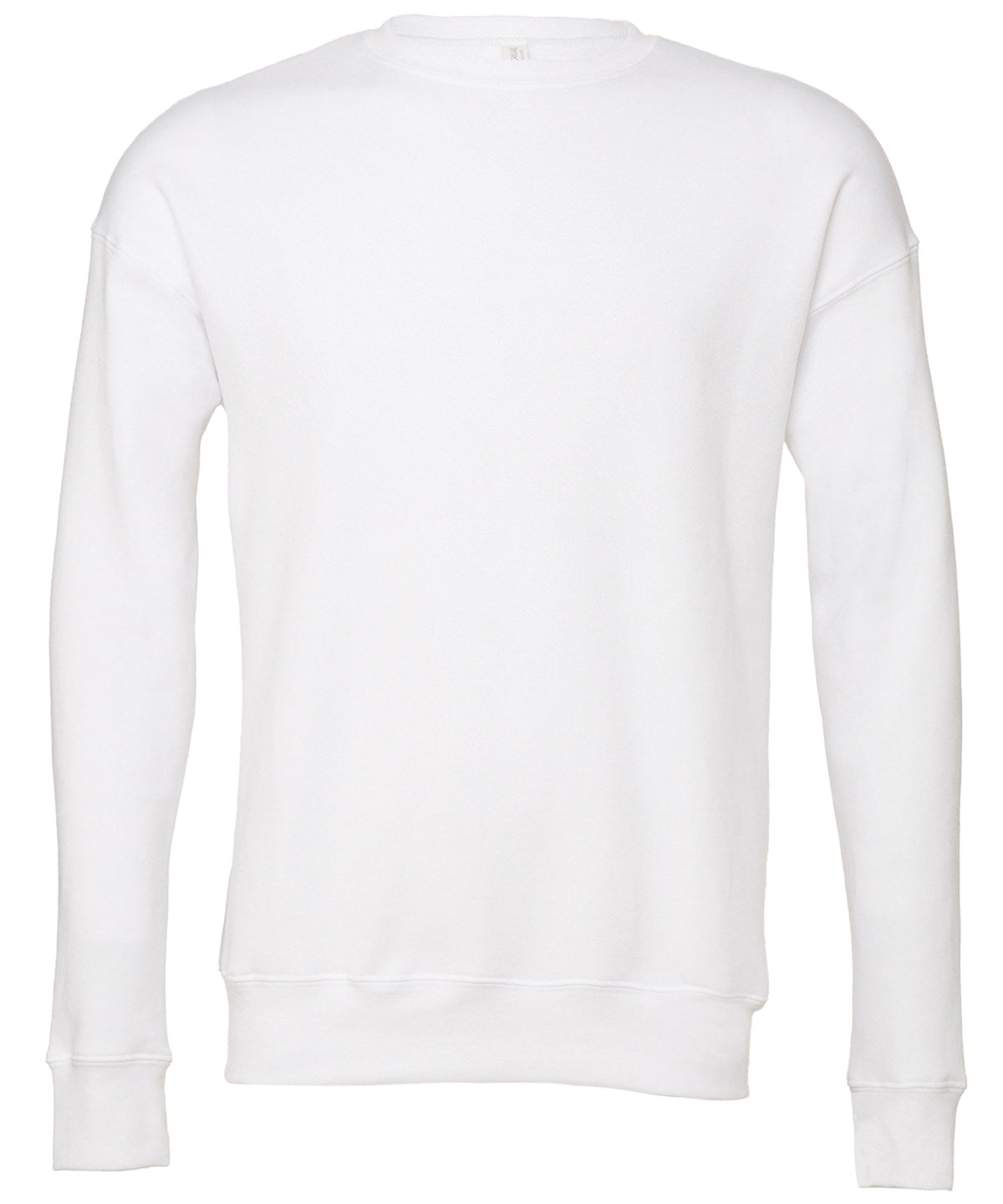 White - Unisex drop shoulder fleece - GarmentEmbroidery