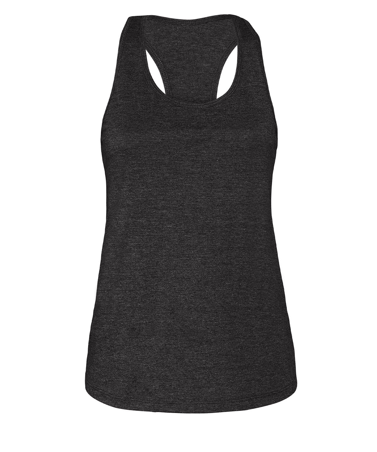 Dark Grey Heather - Women's Jersey racer back tank - GarmentEmbroidery