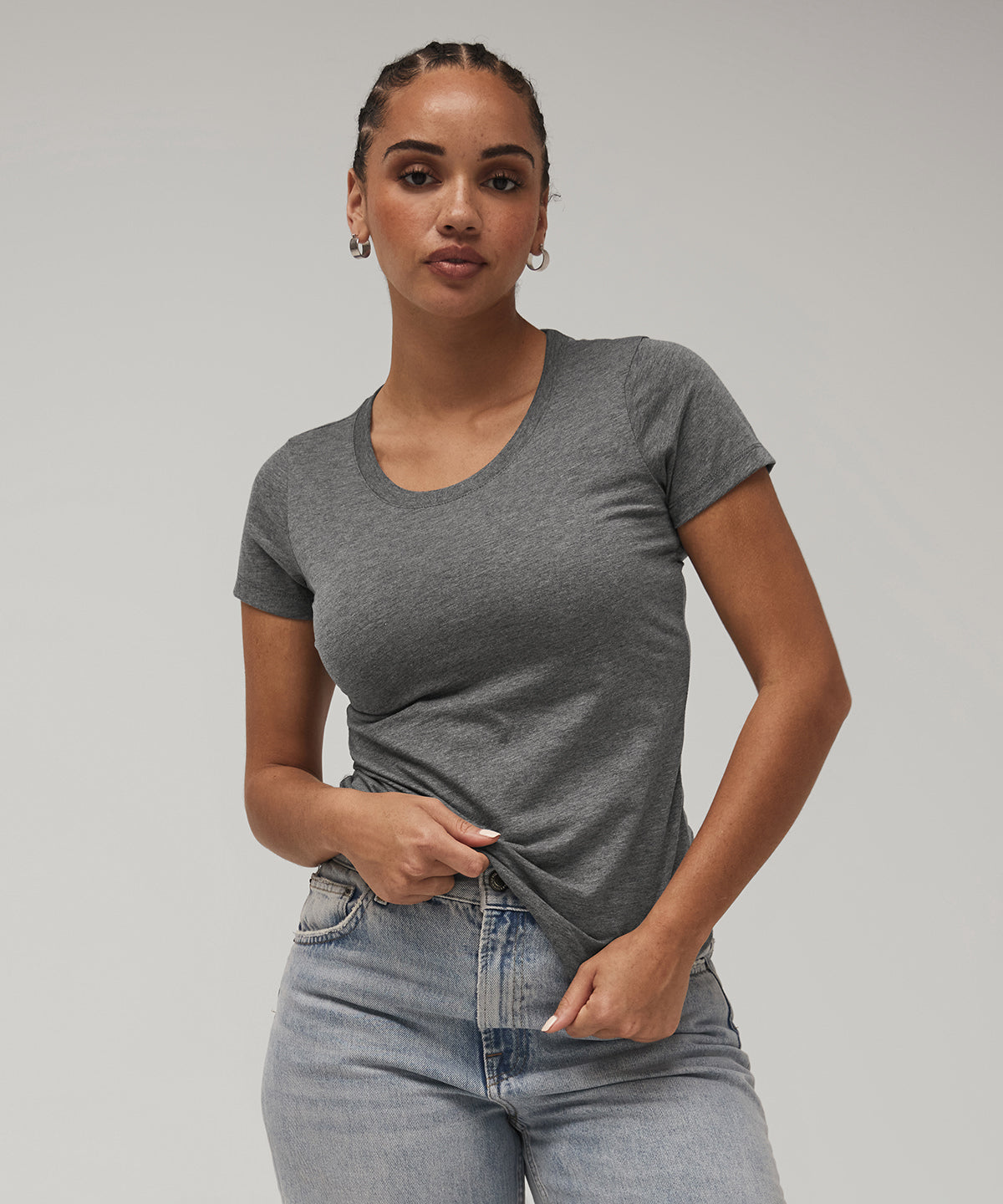 Light Red Triblend - Triblend crew neck t-shirt - GarmentEmbroidery