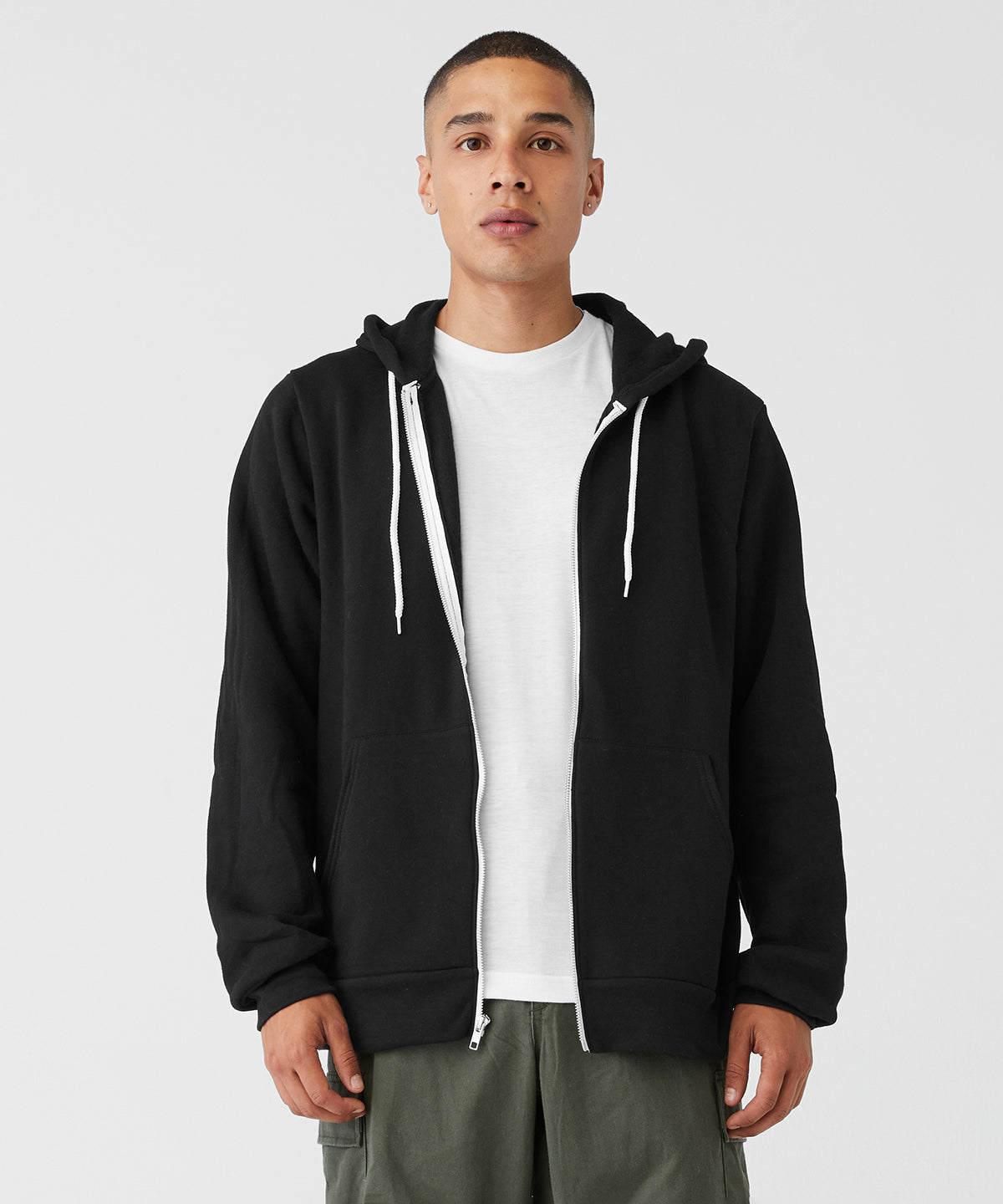 Peach - Unisex polycotton fleece full-zip hoodie - GarmentEmbroidery