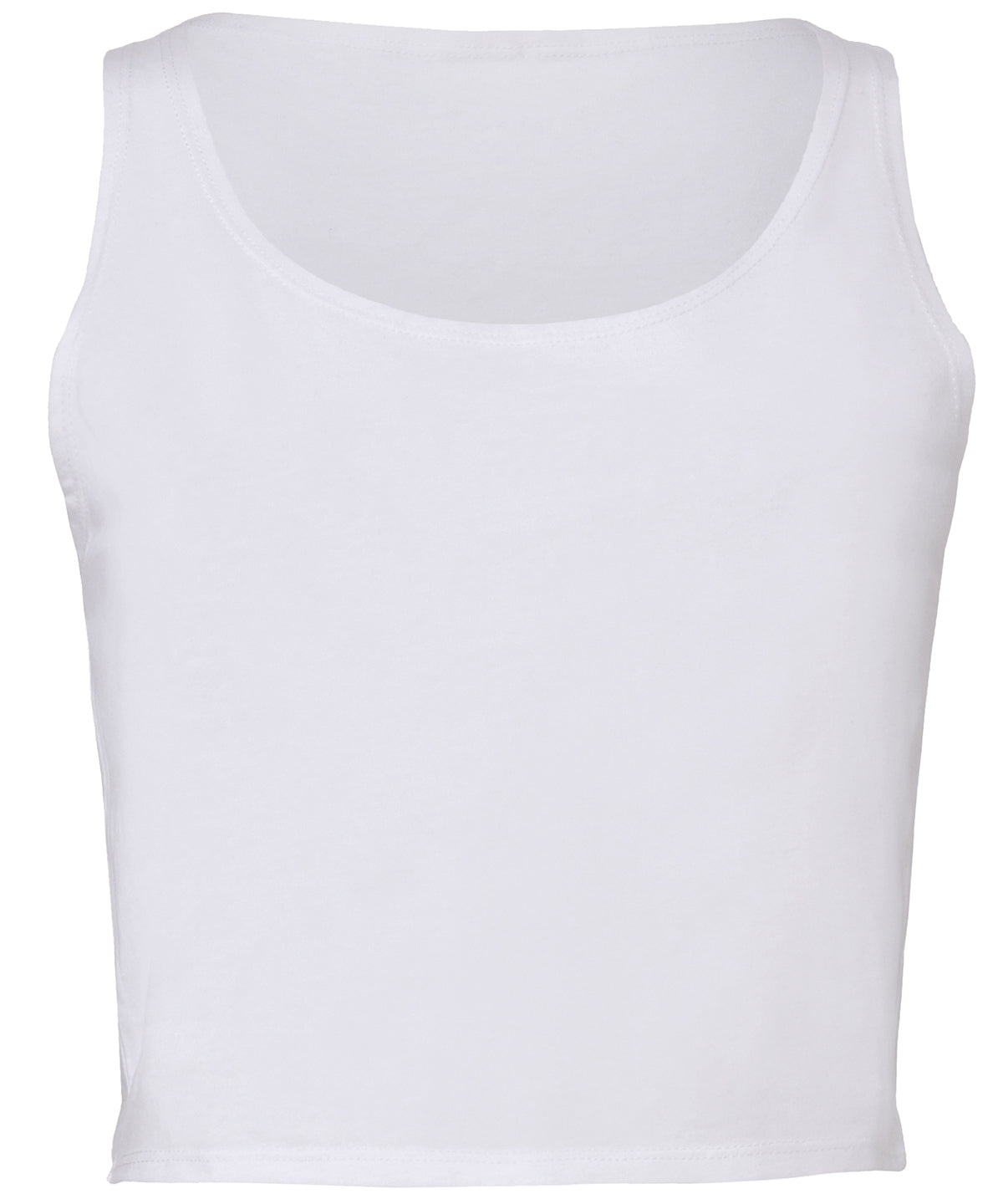 White - Women's polycotton crop top - GarmentEmbroidery